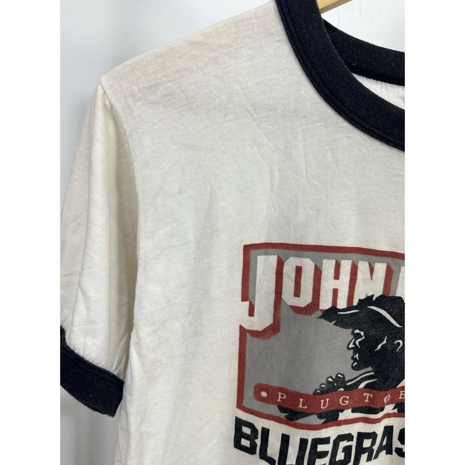 Vintage VTG 80s John Henry Plug Tobacco Bluegrass 1986 Ringer Paper Thin T-Shirt Size L Shirt Mens White Nike Size US L / EU 52-54 / 3 - 5 Thumbnail