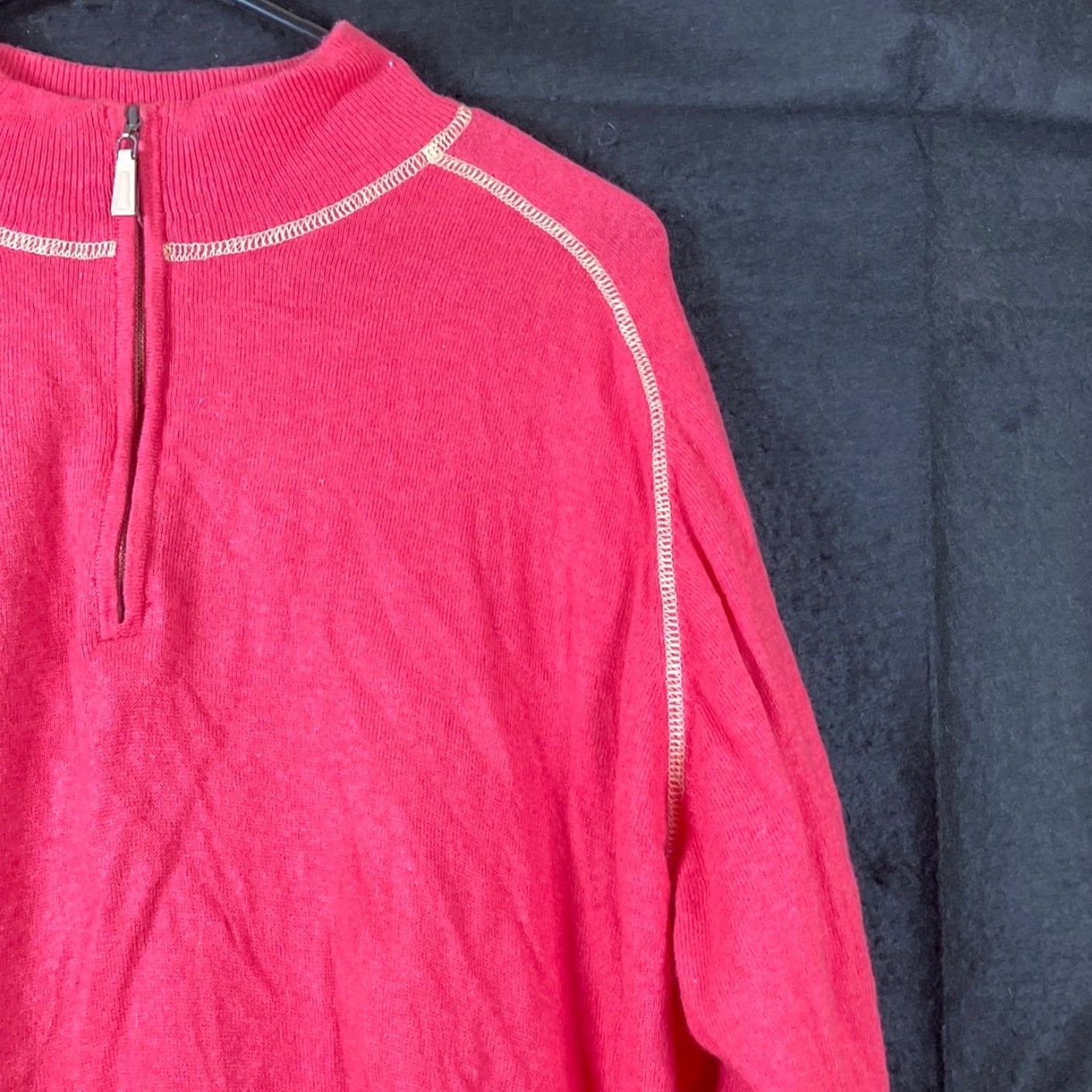 Peter Millar Peter Millar Sweatshirt Men Pink Beige 1/4 Zip Pullover Cashmere Blend XL Pullover Knit Sweater Solid V-Neck Size US XL / EU 56 / 4 - 5 Thumbnail