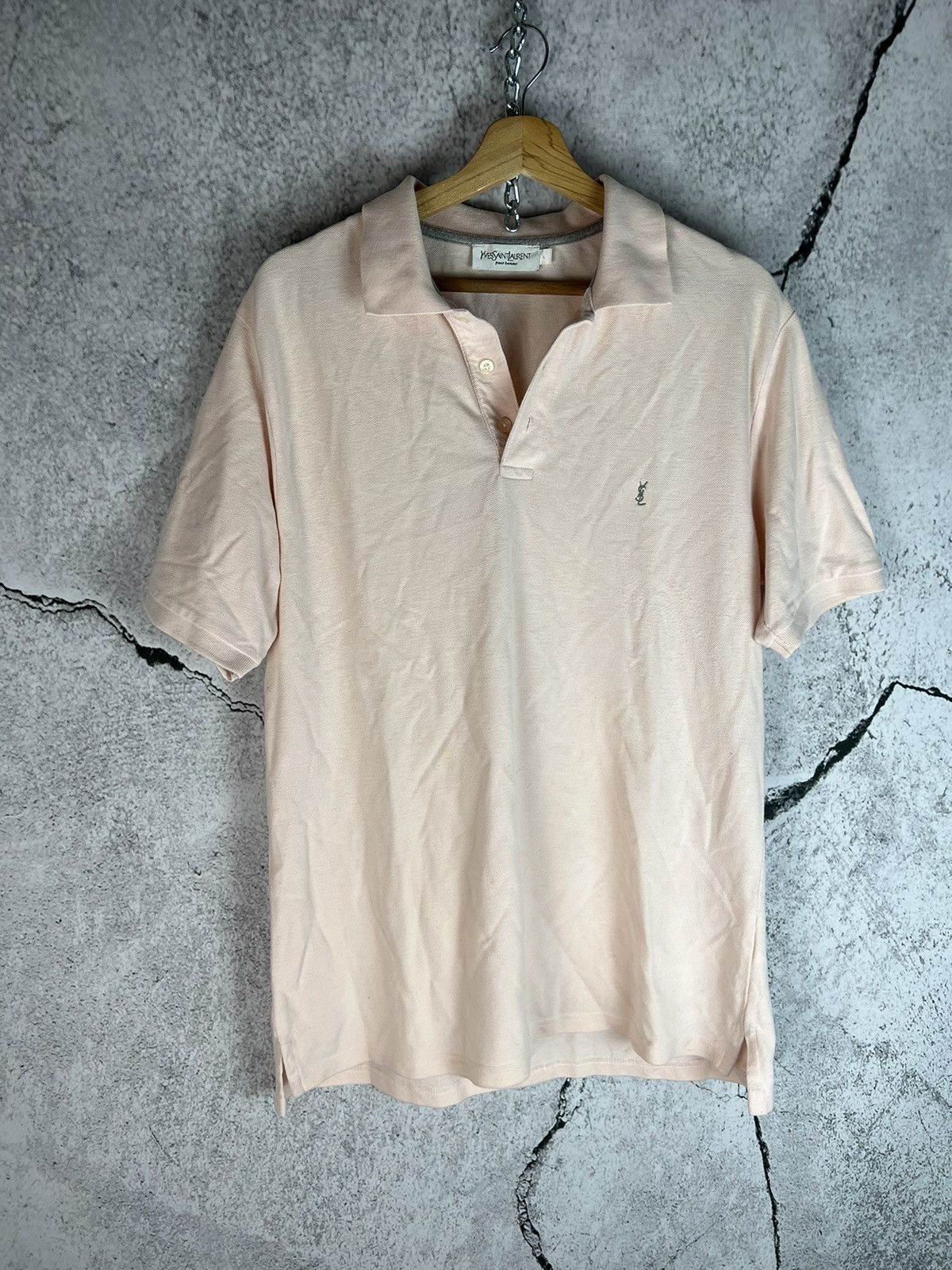 Vintage Vintage 90s Yves Saint Laurent YSL polo t-shirt Size US L / EU 52-54 / 3 - 1 Thumbnail