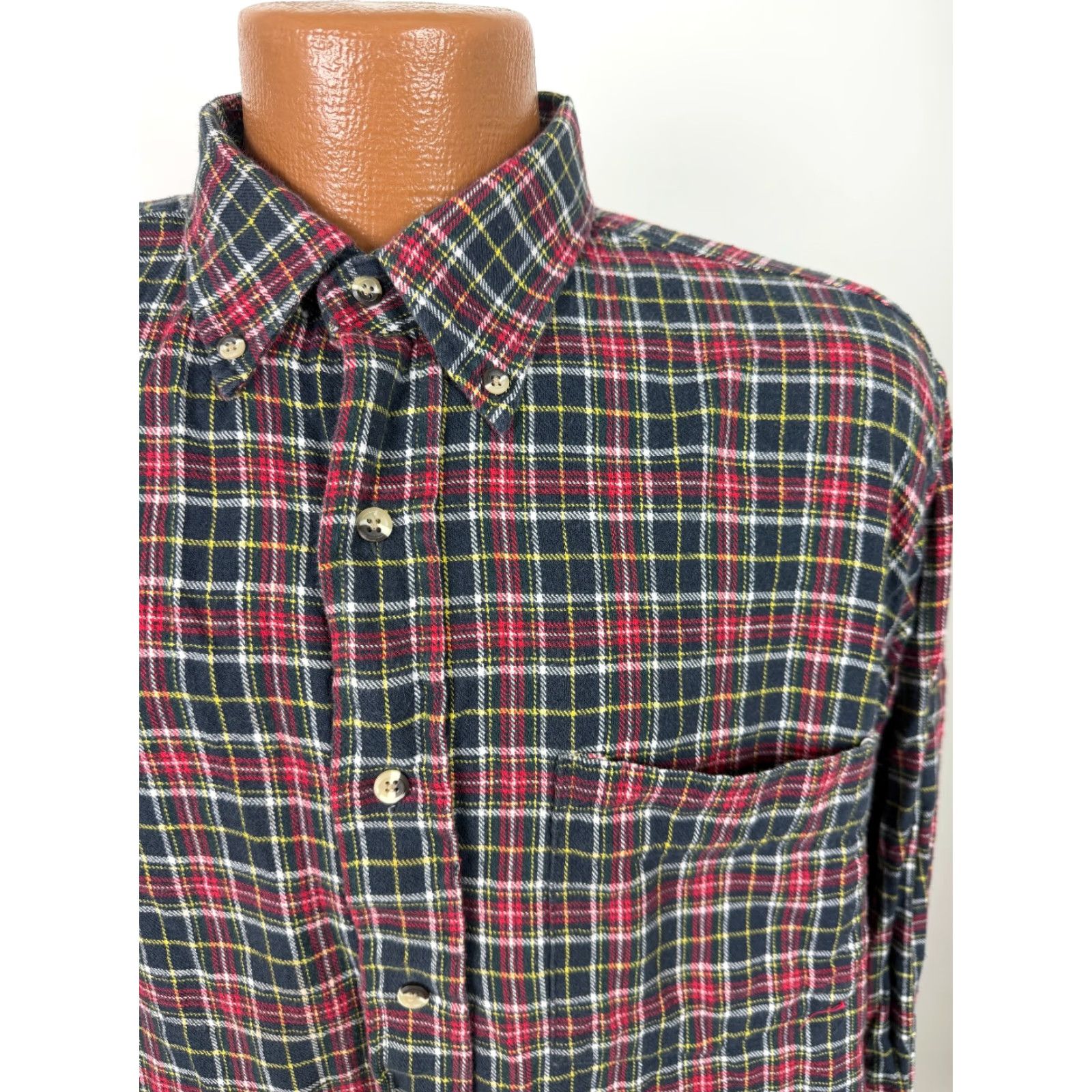 Members Only VINTAGE Members Only Shirt Men L Black 90s Flannel Lightweight Cotton Plaid Button-Up Size US L / EU 52-54 / 3 - 2 Thumbnail