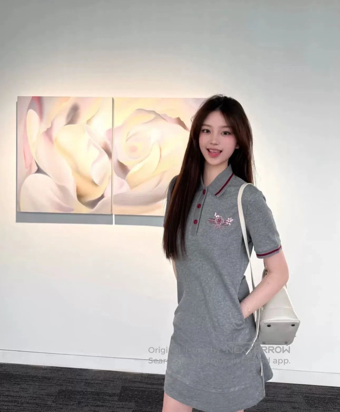 Thom Browne gray striped polo dress by Thom Browne. Size M / US 6-8 / IT 42-44 - 8 Thumbnail