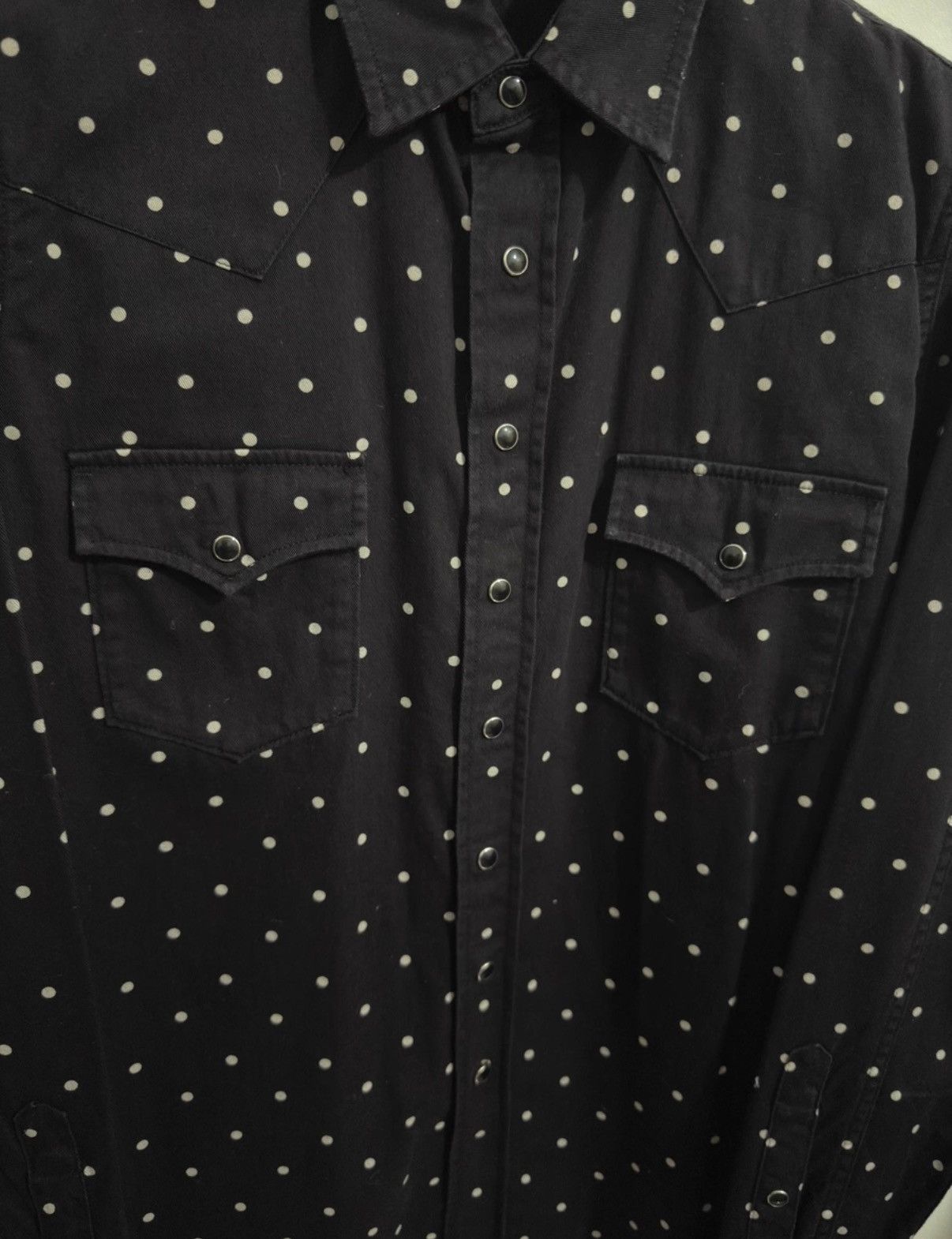 Saint Laurent Paris Saint Laurent 21FW Pocket Cat's Eye Button Polka Dot Shirt Size US XL / EU 56 / 4 - 3 Thumbnail