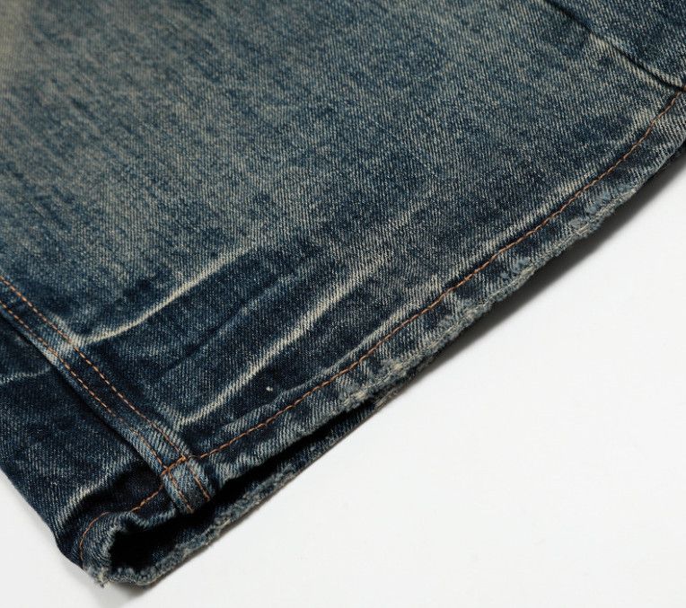 Vintage Loose-fitting casual men's washed distressed retro jeans Size US 32 / EU 48 - 5 Thumbnail