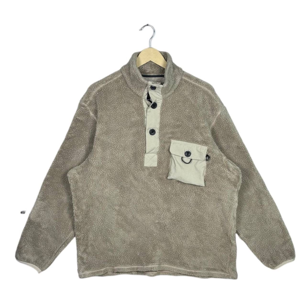 Nike ACG Nike ACG Deep Pile Fleece Henley Pullover Tan XL Gorpcore Size US XL / EU 56 / 4 - 1 Thumbnail