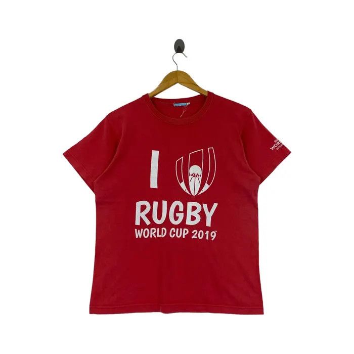Vintage RUGBY WORLD CUP 2019 Japan Host Nation Jonah Lomu Tee Shirt Size US M / EU 48-50 / 2 - 1 Thumbnail