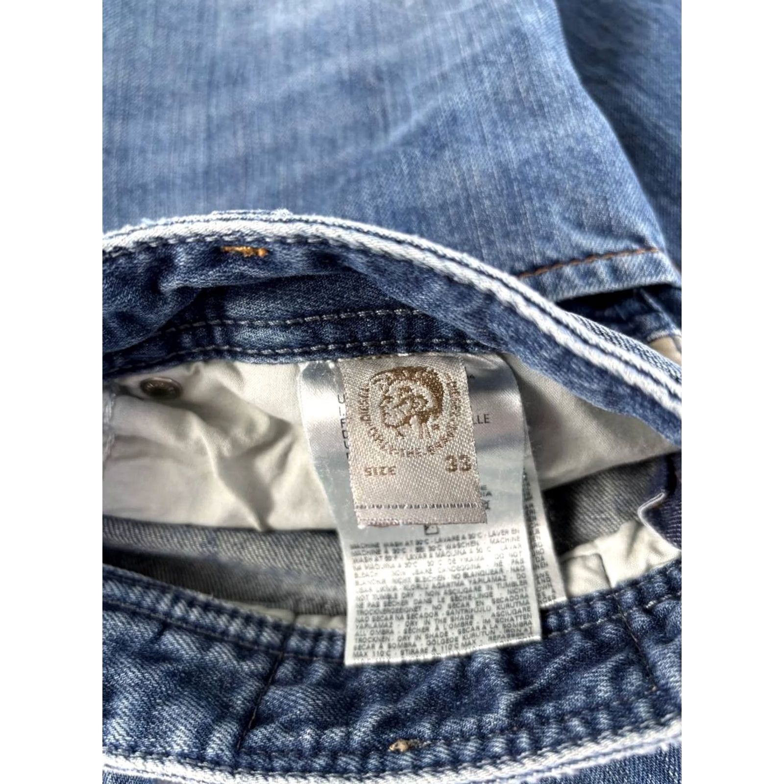 Diesel Diesel Jeans Mens 33 Blue Industry Denim Size Cotton Straight Leg Pocket Style Size US 33 - 3 Thumbnail