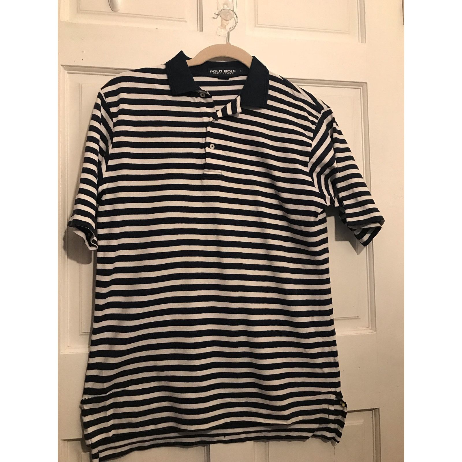 Ralph Lauren RALPH LAUREN GOLF Polo Shirt Men’s Large Blue and white Size US L / EU 52-54 / 3 - 1 Thumbnail