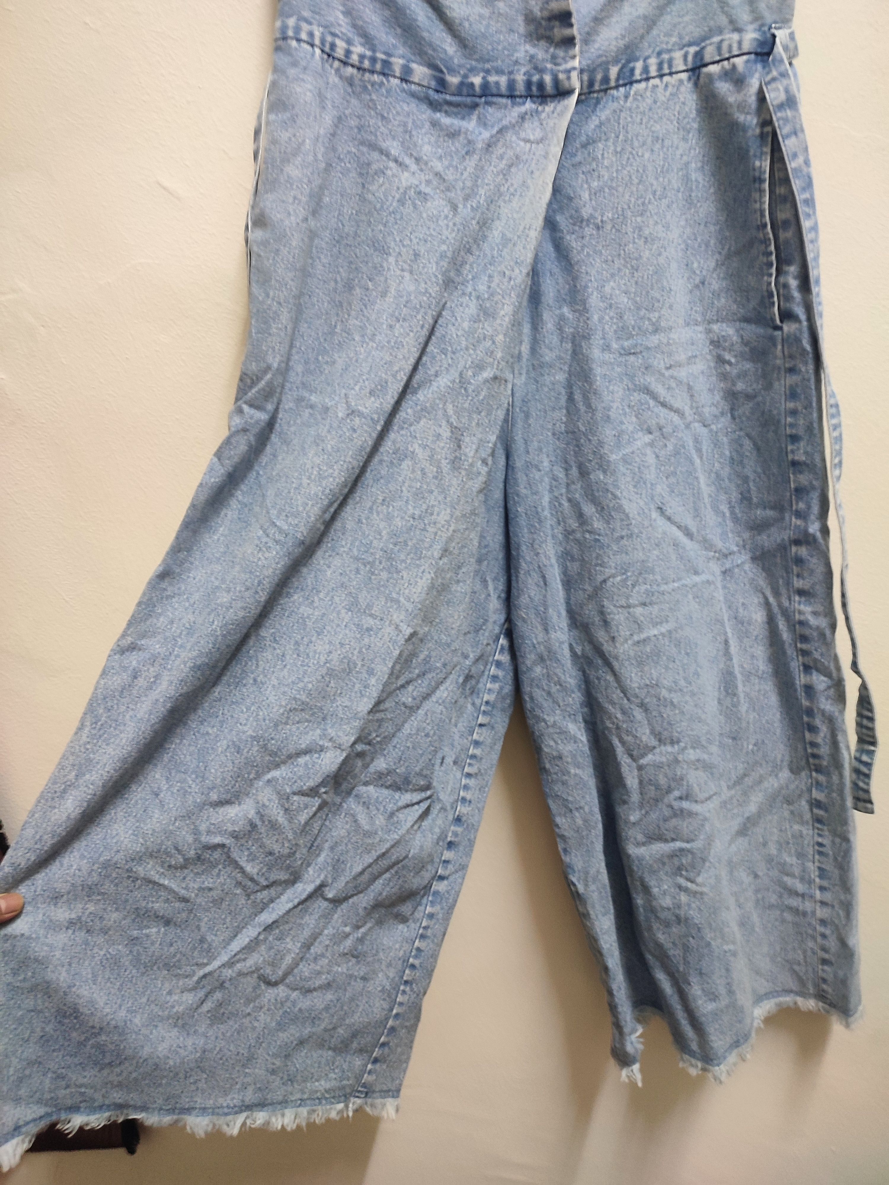 Japanese Brand Vintage Back Number Wide Leg Culottes Denim Size US 30 / EU 46 - 5 Thumbnail
