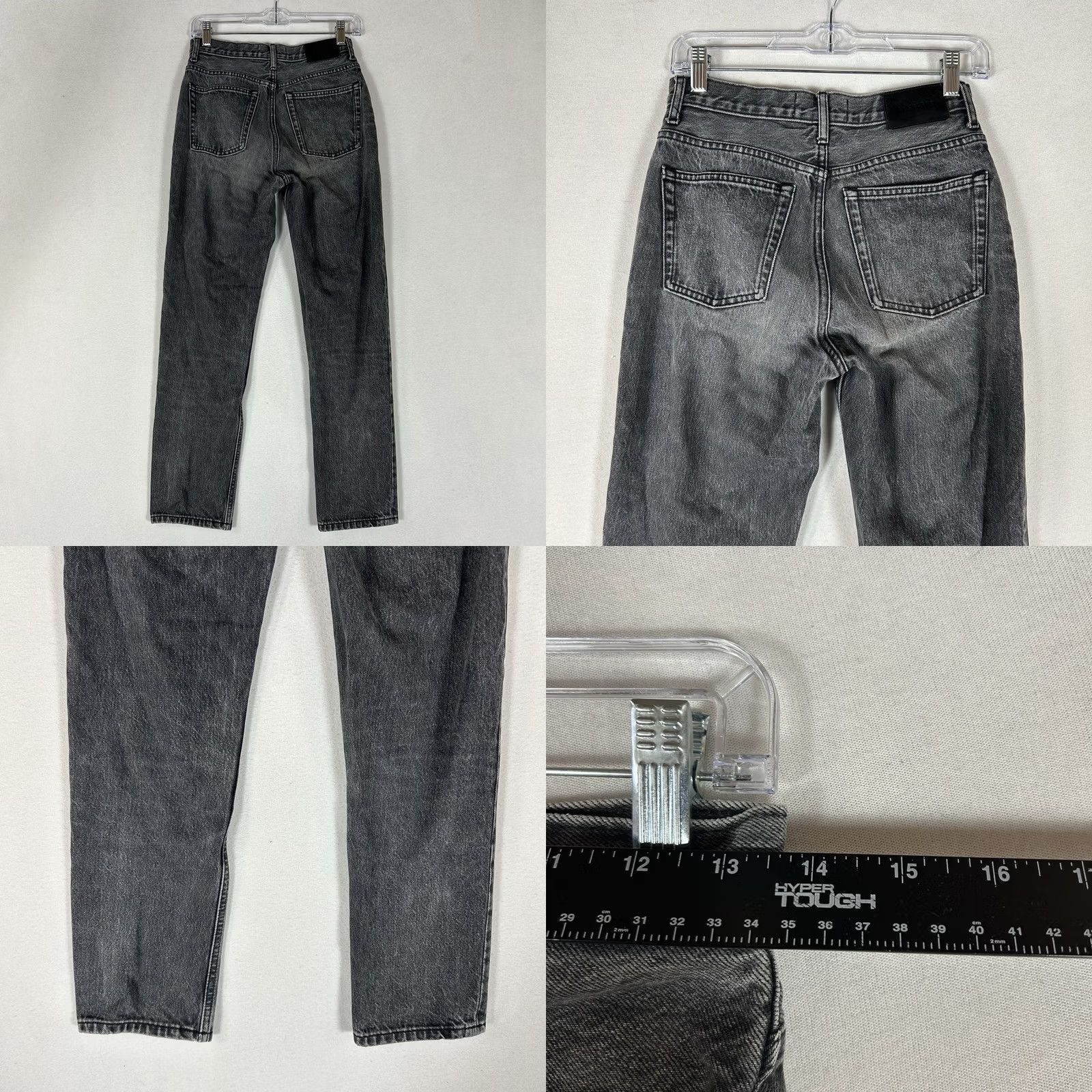 Everlane Everlane The Cheeky Jean Womens 25R Gray Denim Jeans Dark Wash Buttonfly Casual Straight 90s Pattern Womens Size 42" / US 20 - 8 Thumbnail