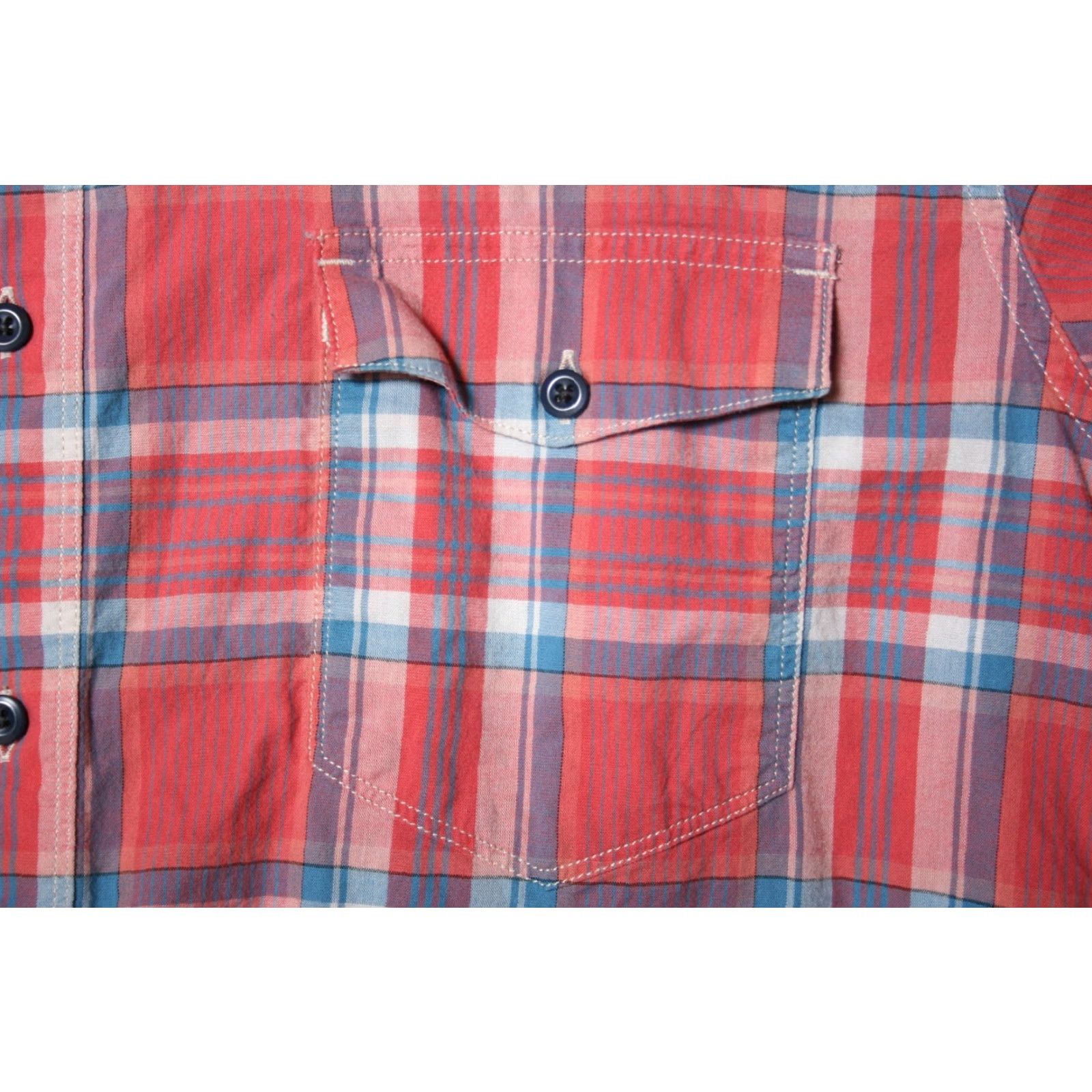 Lucky Brand LUCKY BRAND Shirt Button-Up Plaid Windowpane 100% Cotton Sz L Multicolor Men Long Sleeve Button-Front Size US L / EU 52-54 / 3 - 2 Thumbnail