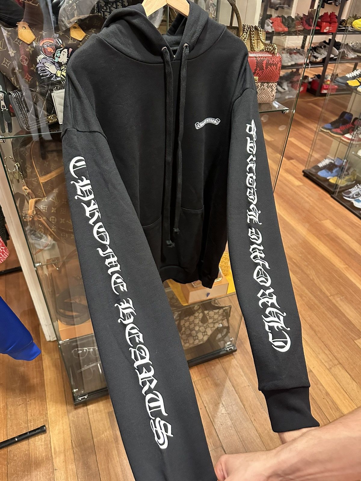 Chrome Hearts Chrome hearts scroll logo hoodie Size US XL / EU 56 / 4 - 2 Thumbnail
