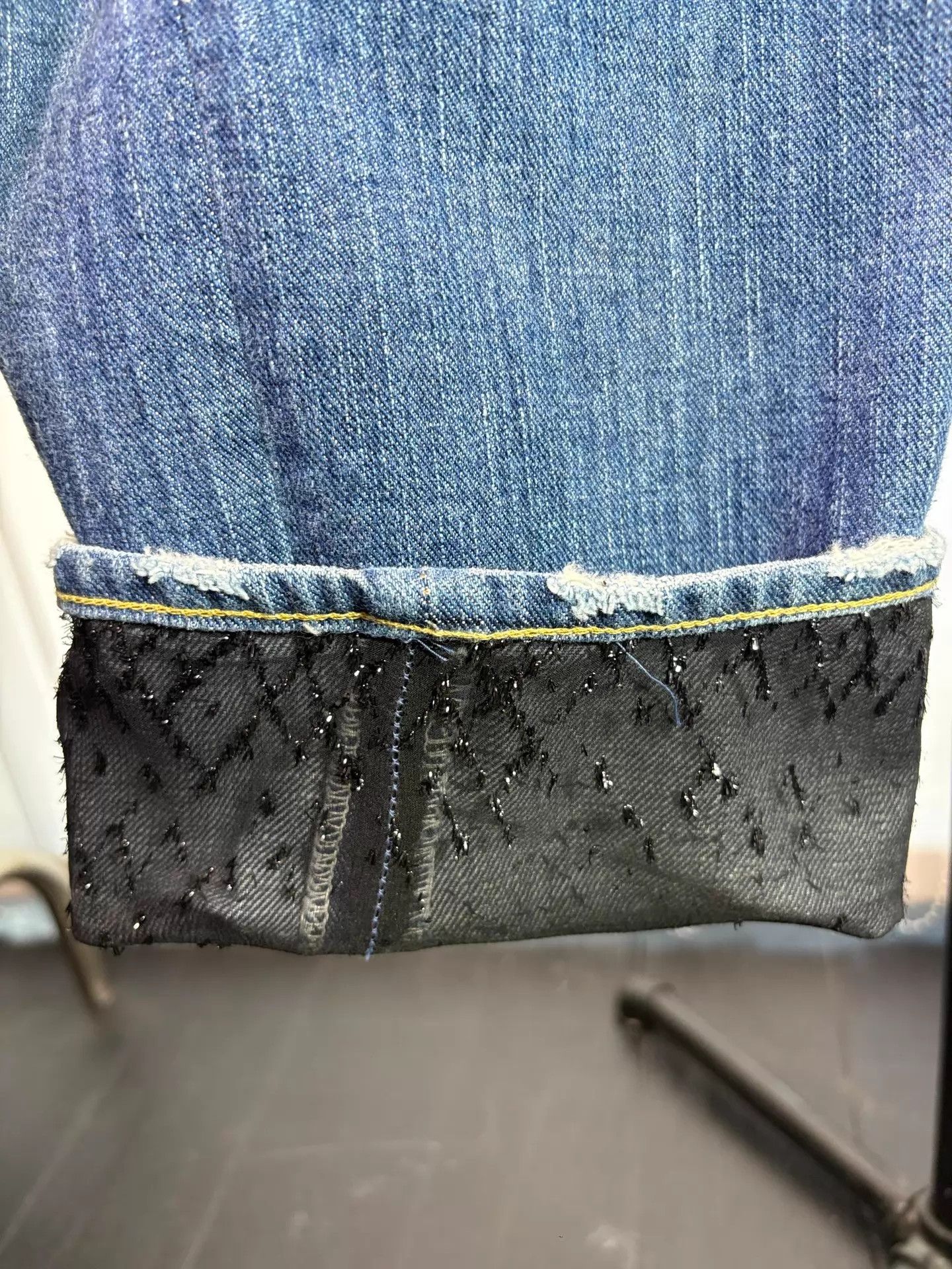 Number (N)ine Number (N)ine 03AW Velvet Patched Jeans Size US 32 / EU 48 - 5 Thumbnail