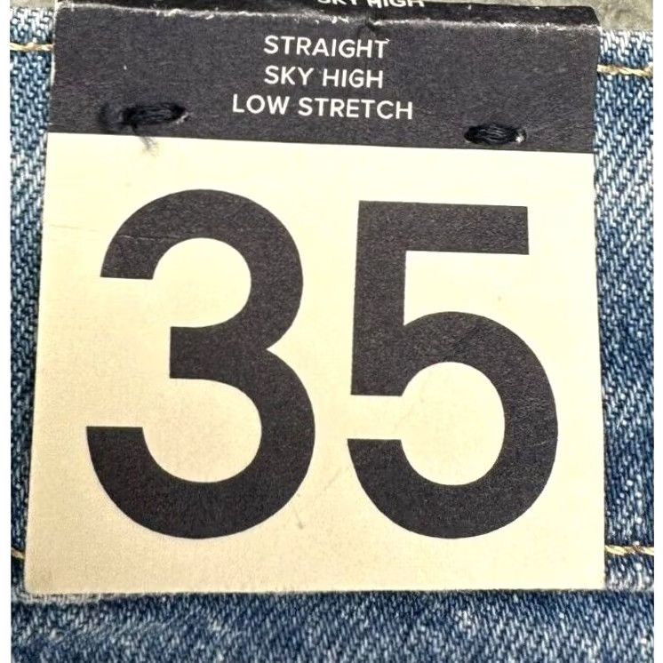 Gap Gap Jeans Womens 35X20 Regular Blue Distressed Cheeky Straight Sky High-Rise NEW Size 24" / US 00 / IT 34 - 3 Thumbnail