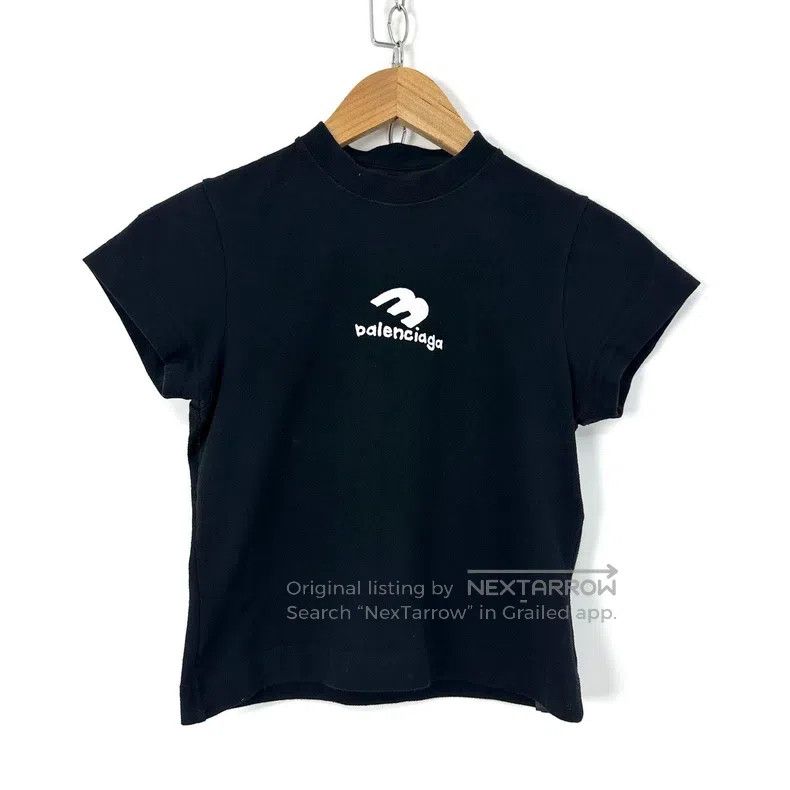 Balenciaga Balenciaga Women's Short Black Printed Logo Short Sleeve Size S / US 4 / IT 40 - 1 Thumbnail