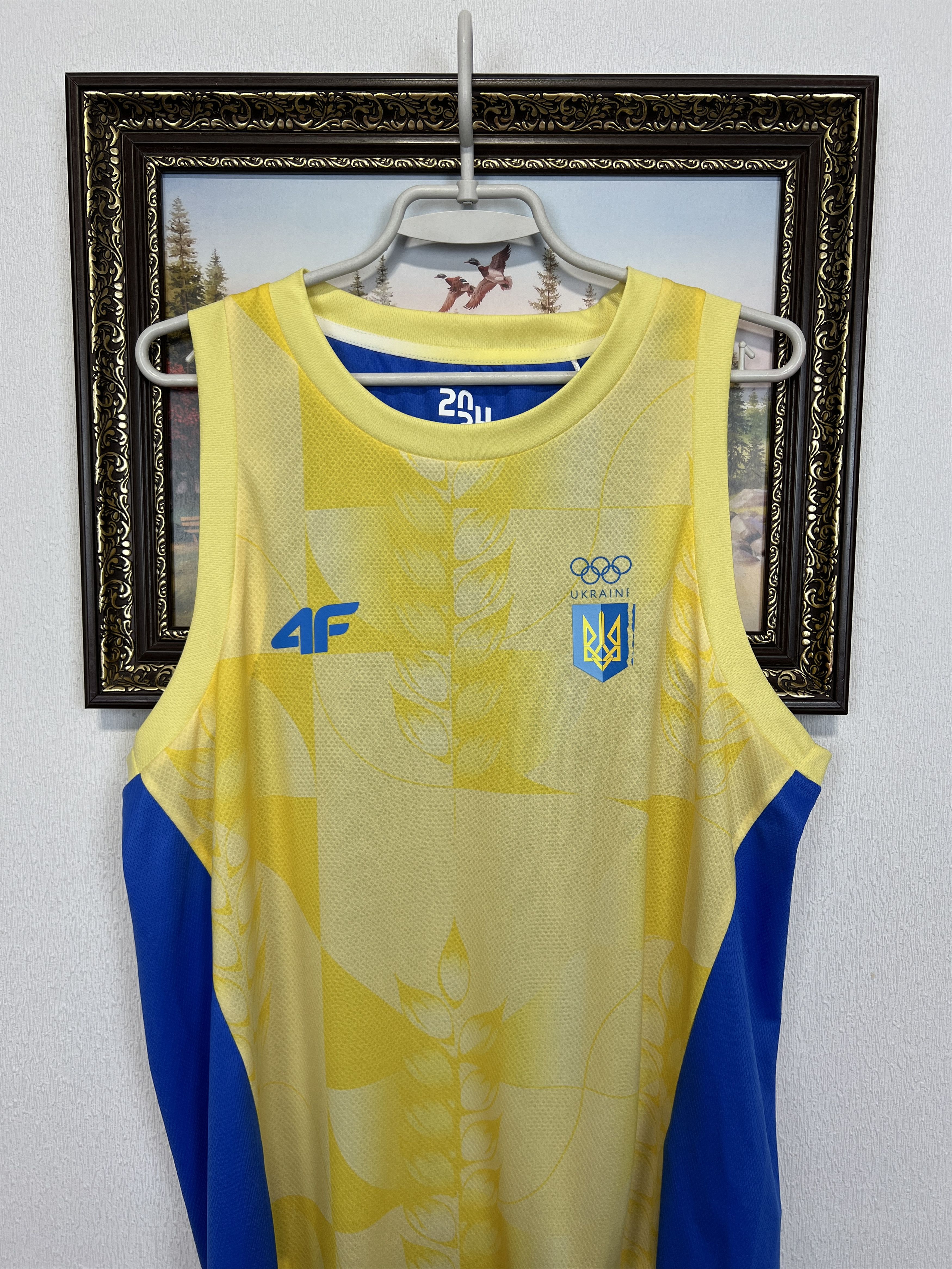 Vintage 4F Ukraine Olympics Train Vest Shirt Sport Jersey Trikot Size US L / EU 52-54 / 3 - 2 Thumbnail