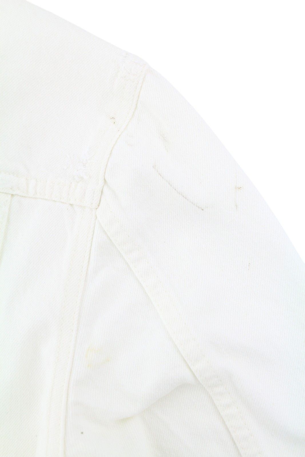 Nudie Jeans BILLY M Pitch White Worn Denim Polo Neck Jacket 83686 Size US M / EU 48-50 / 2 - 9 Thumbnail
