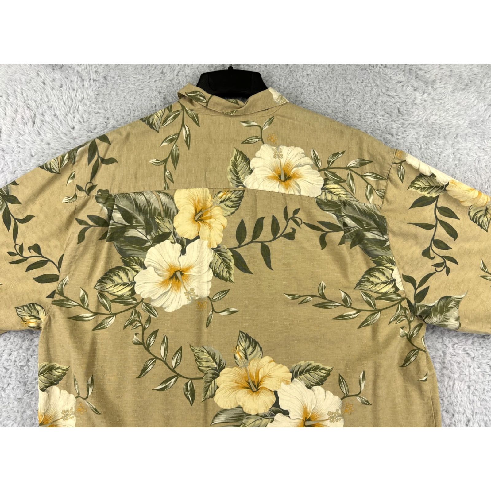 Vintage Jamaica Jaxx Hawaiian Shirt Mens Large Yellow Floral 100% Silk Short Sleeve Aloha Size US L / EU 52-54 / 3 - 6 Thumbnail