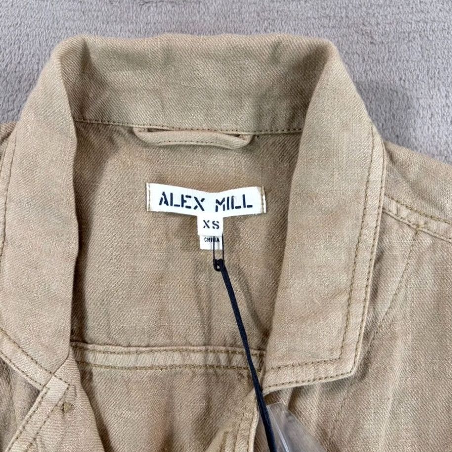 Alex Mill Alex Mill Standard Shortall Jumpsuit Women XS Vintage Khaki 100% Linen Size 26" / US 2 / IT 38 - 2 Thumbnail
