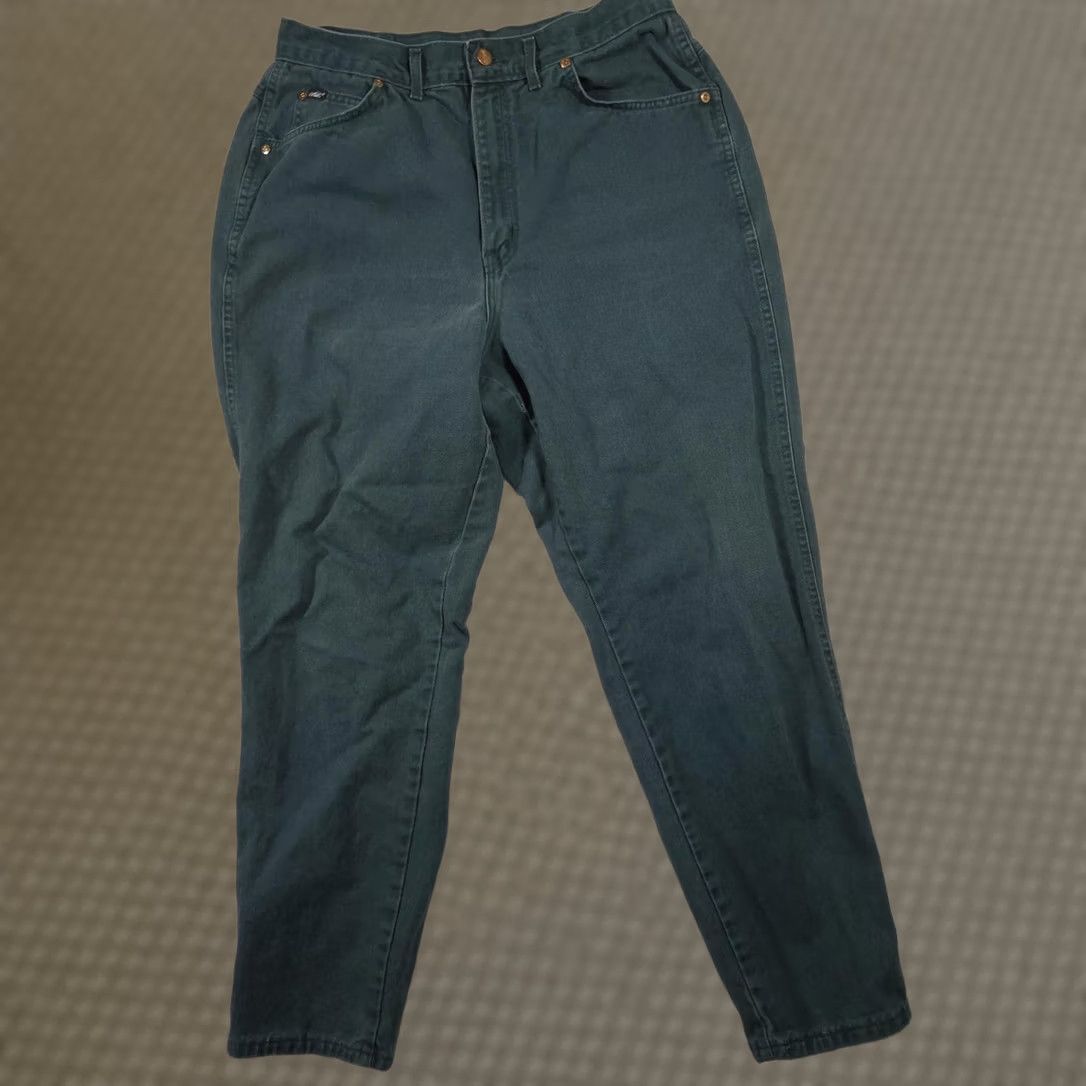 Vintage VINTAGE Chic Jeans Womens 18 Dark Green High Rise Regular Tapered Denim USA 90s Size 40" / US 18 - 1 Thumbnail
