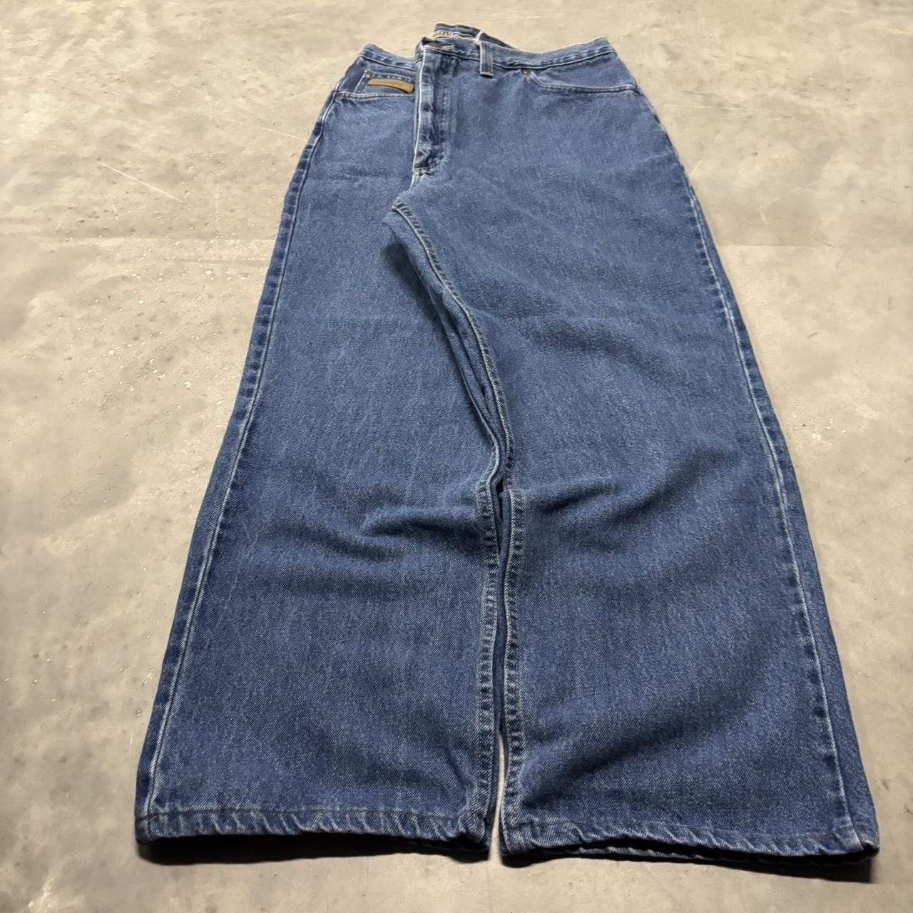 Japanese Brand × Vintage Crazy Vintage Y2K/2000s Baggy Blue Wash Skater Style Denim Jeans! Size US 40 / EU 56 - 3 Thumbnail