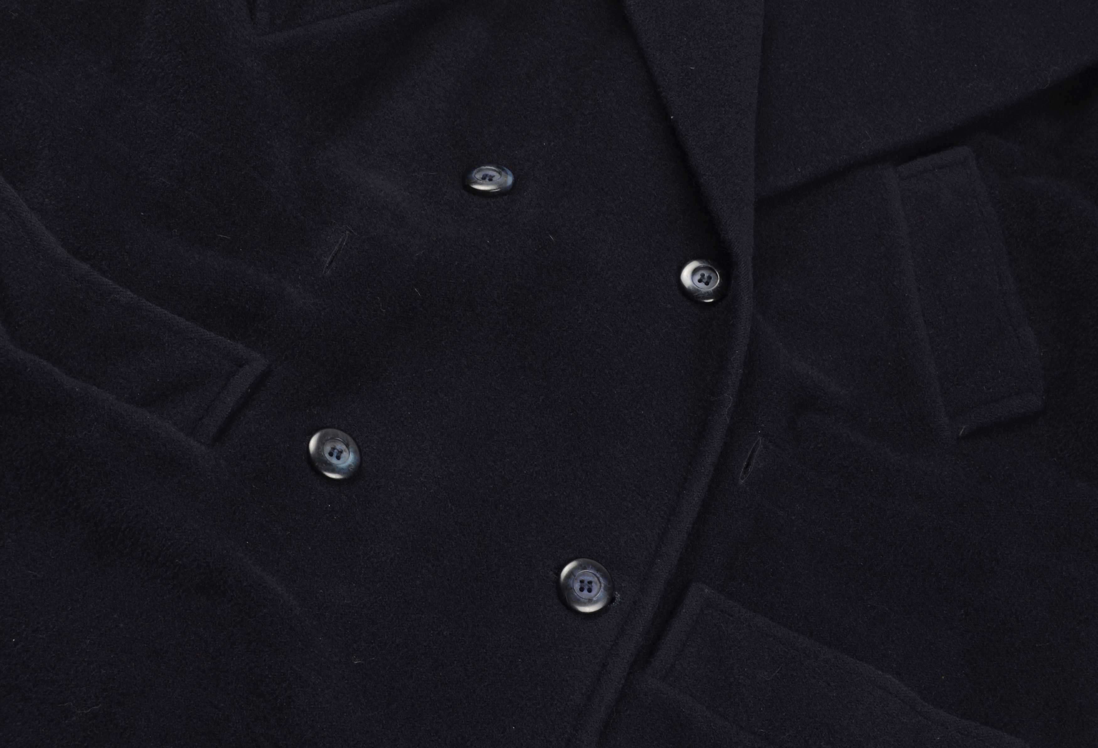 Max Mara Vintage Max Mara 80's Navy Oversized Wool Hooded Coat Size L / US 10 / IT 46 - 9 Thumbnail