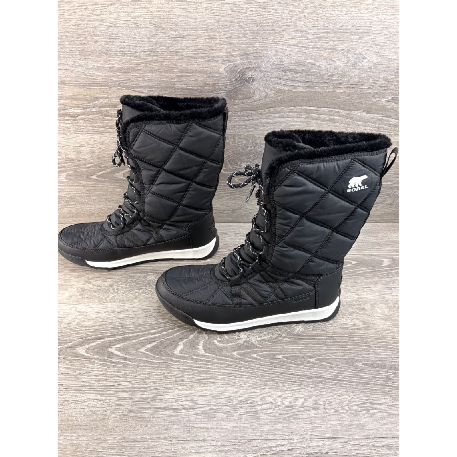 SOREL Sorel Whitney II Plus Tall Waterproof Lace Up Snow Boot Women 11 Black Winter Size US 9 / IT 39 - 6 Thumbnail