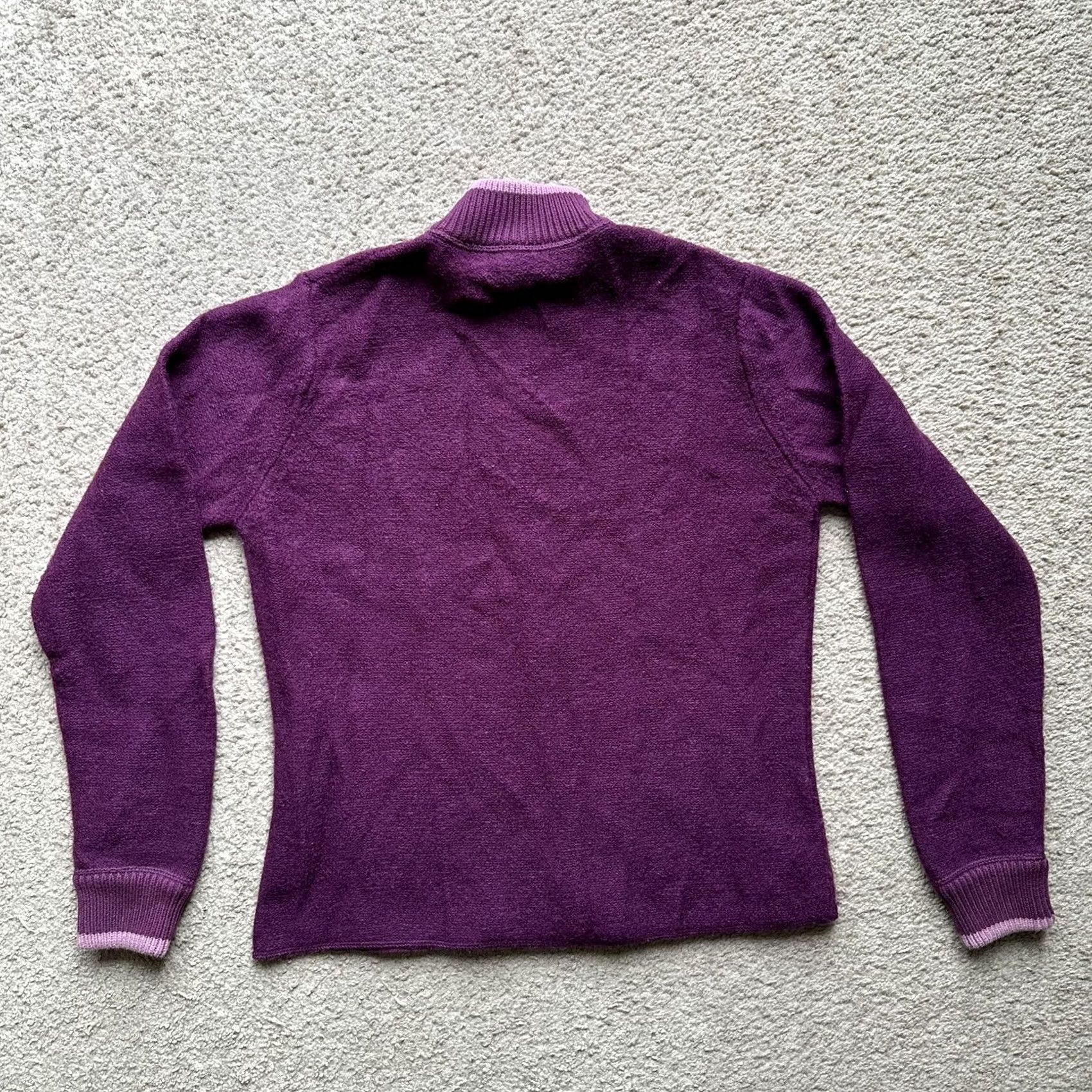 Vintage Cabela's Sweater Womens Small Full Zip Pink Mock Neck Wool Blend Pockets Size S / US 4 / IT 40 - 2 Thumbnail