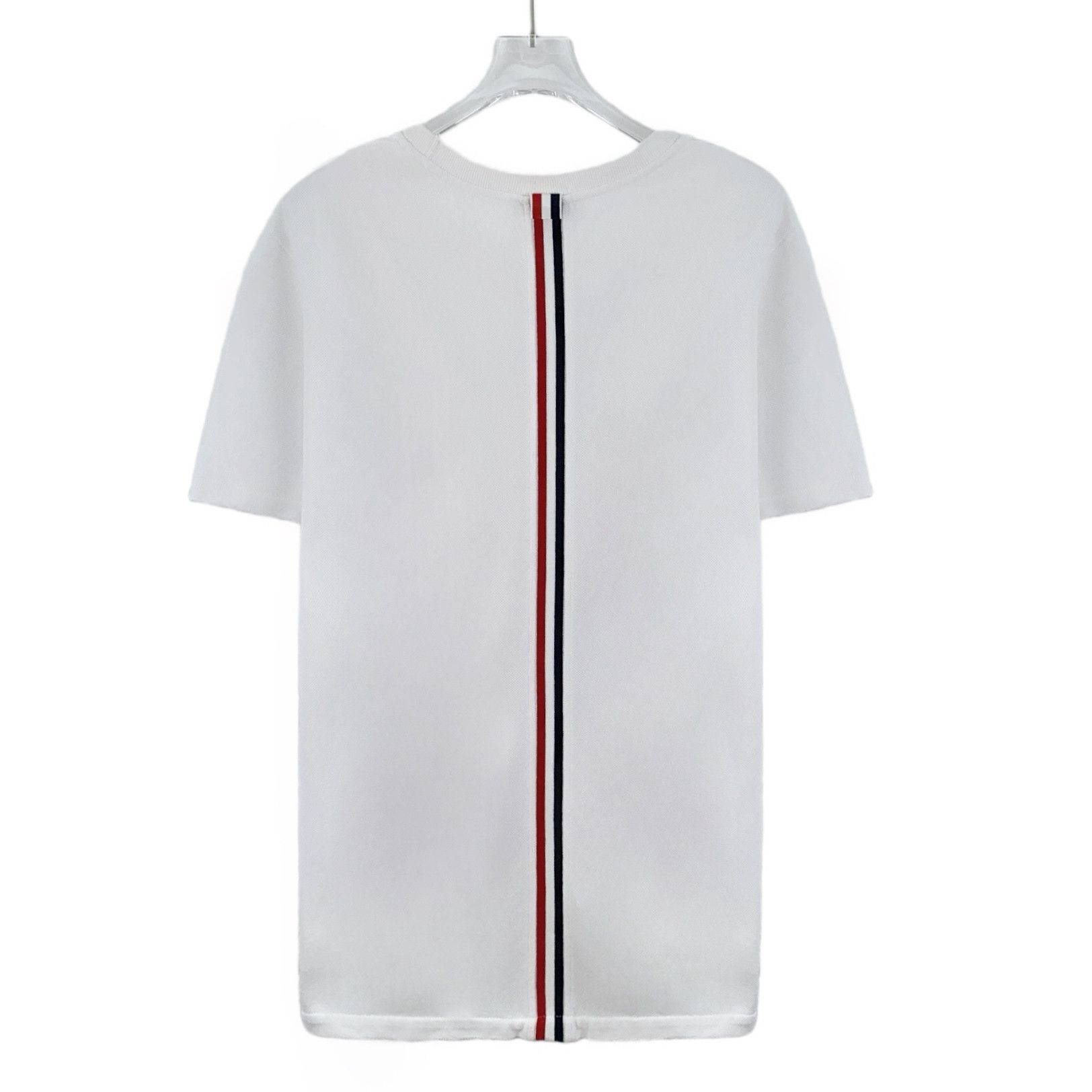 Thom Browne Thom Browne White Striped Cotton Tee (Size 1) Size US S / EU 44-46 / 1 - 7 Thumbnail