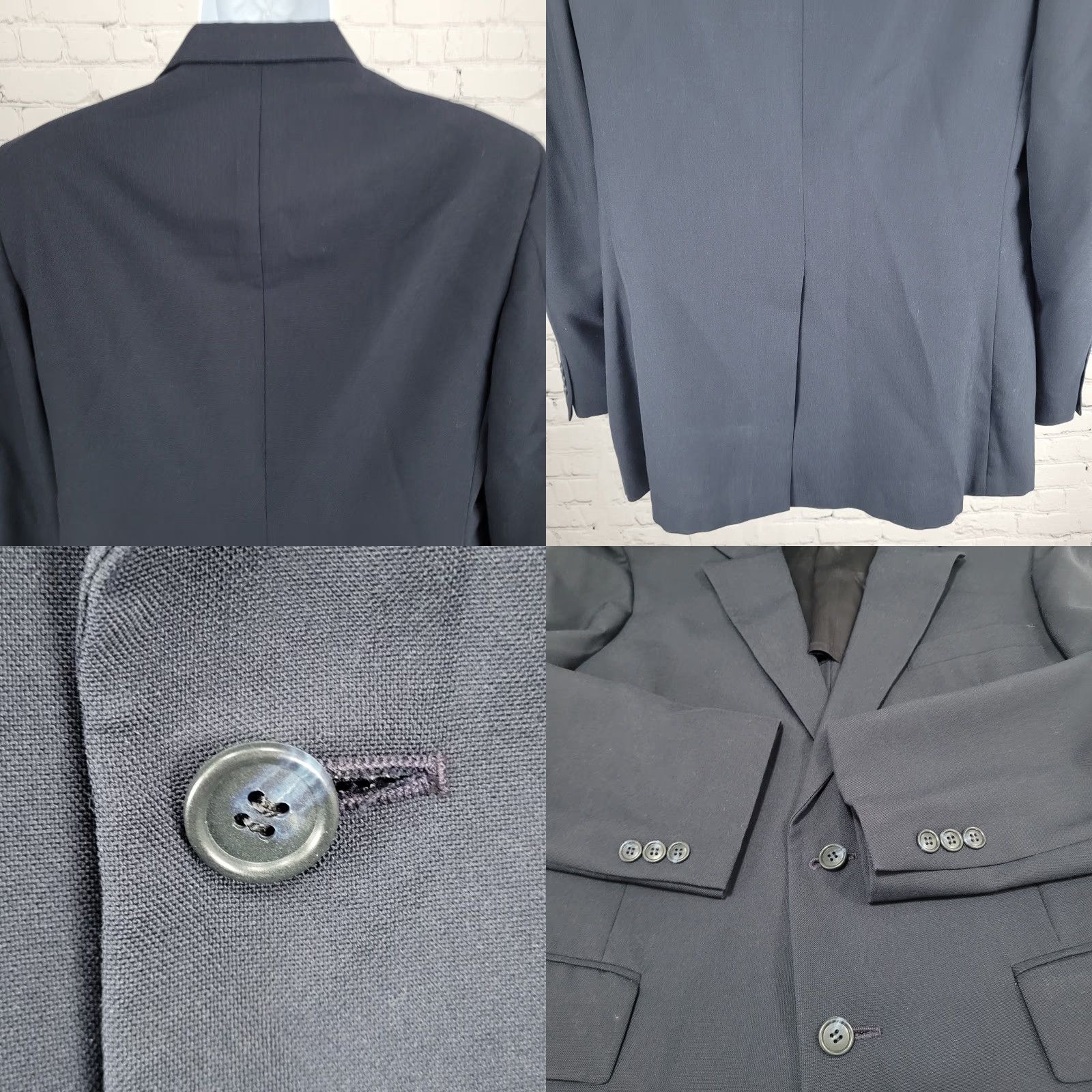 Vintage VINTAGE Pietro Rossi Blazer Suit Coat Navy 2 Button Vented Notch Sport Coat Men 39 Size 40R - 8 Thumbnail