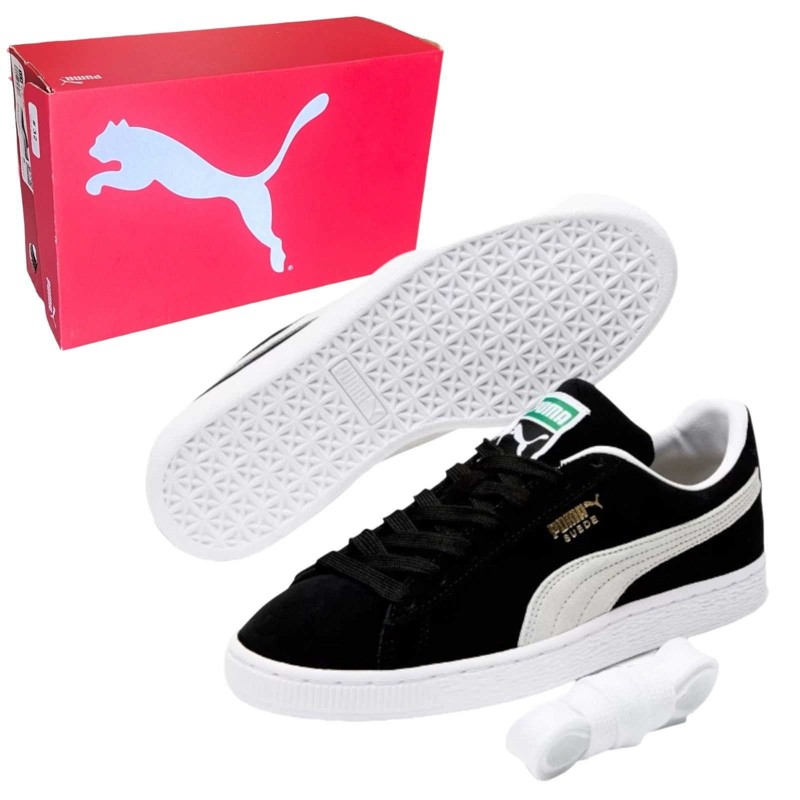 Puma Suede Classic Xxi Sneakers Womens 13 Mens 11.5 Shoes in Black
