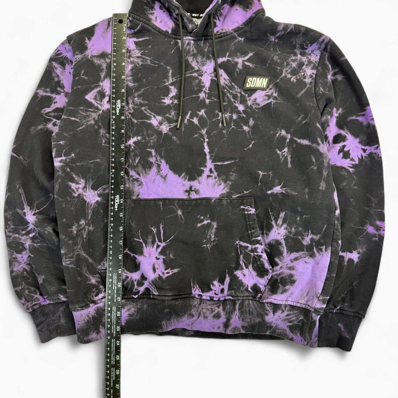 Designer SDMN Sidemen Purple Tie-Dye Pullover Hoodie [Size Small] Size S / US 4 / IT 40 - 5 Thumbnail