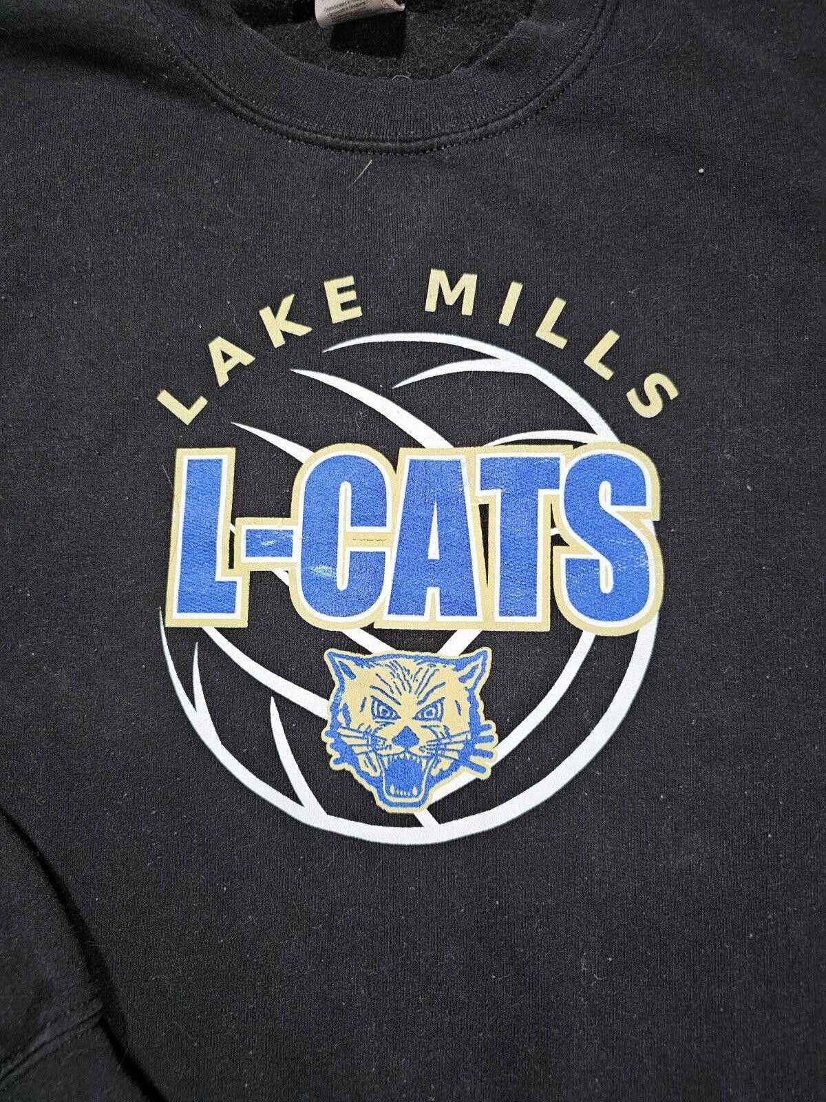 Gildan Lake Mills L-Cats Gildan sweater Medium Black Size US M / EU 48-50 / 2 - 2 Thumbnail