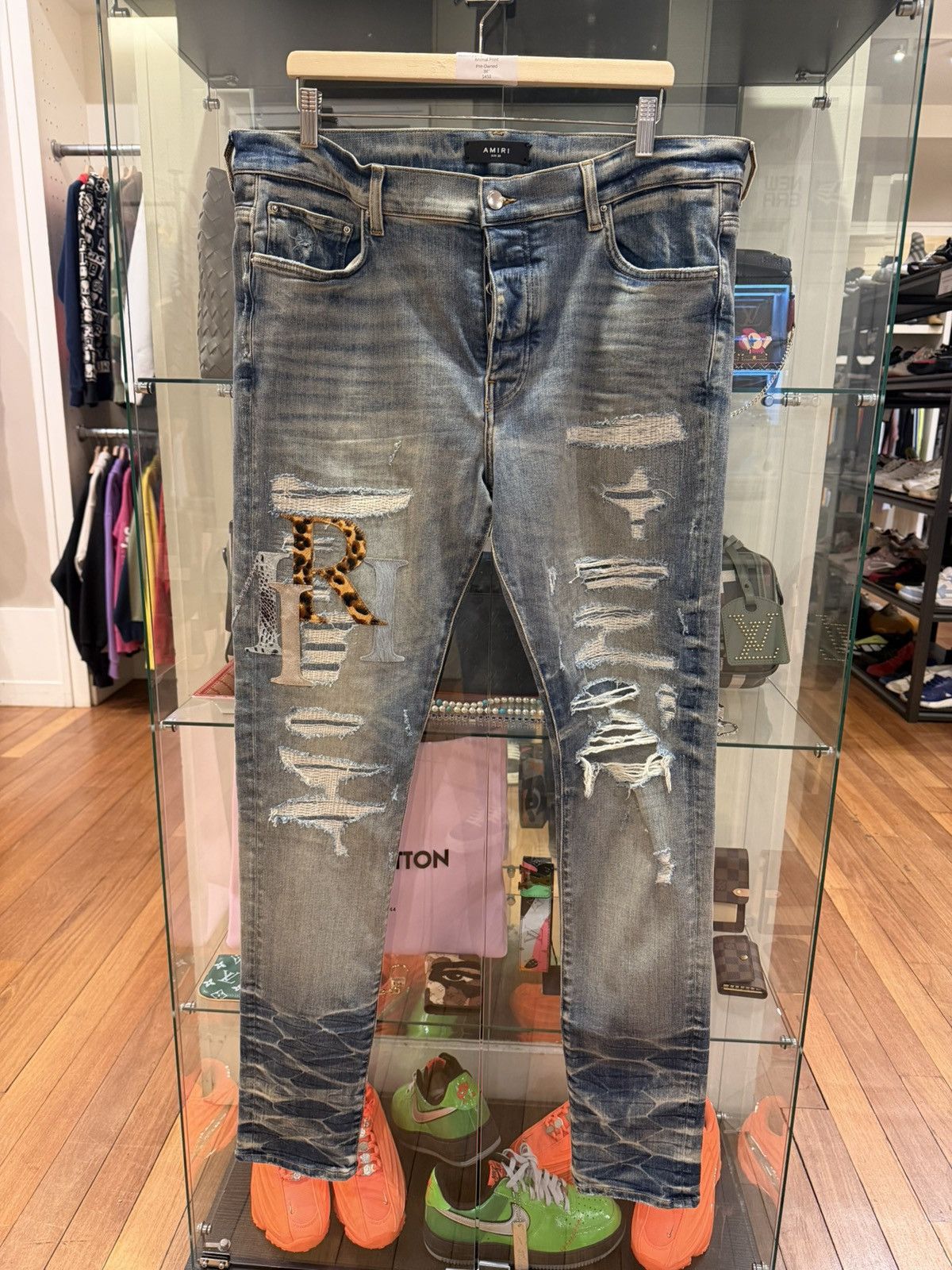 Amiri Amiri Appliqué Denim Jeans - Animal Print Size US 38 / EU 54 - 1 Thumbnail
