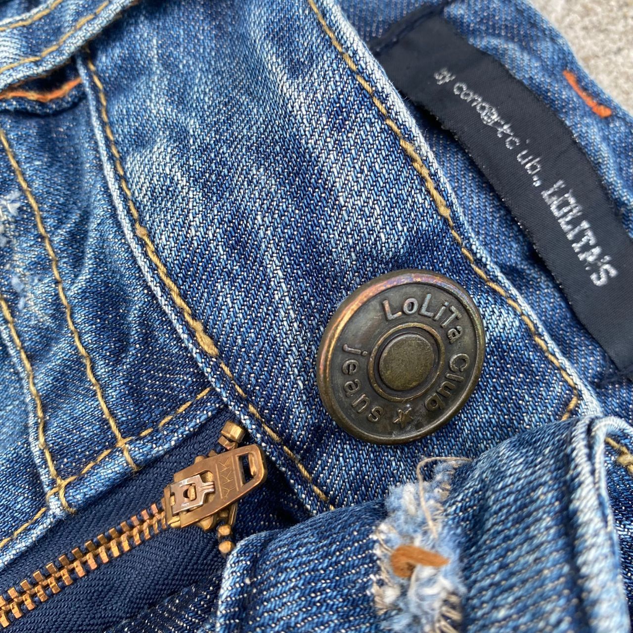 Japanese Brand Vintage Lolita Jeans Flare Distressed Denim Size 32" / US 10 / IT 46 - 16 Thumbnail