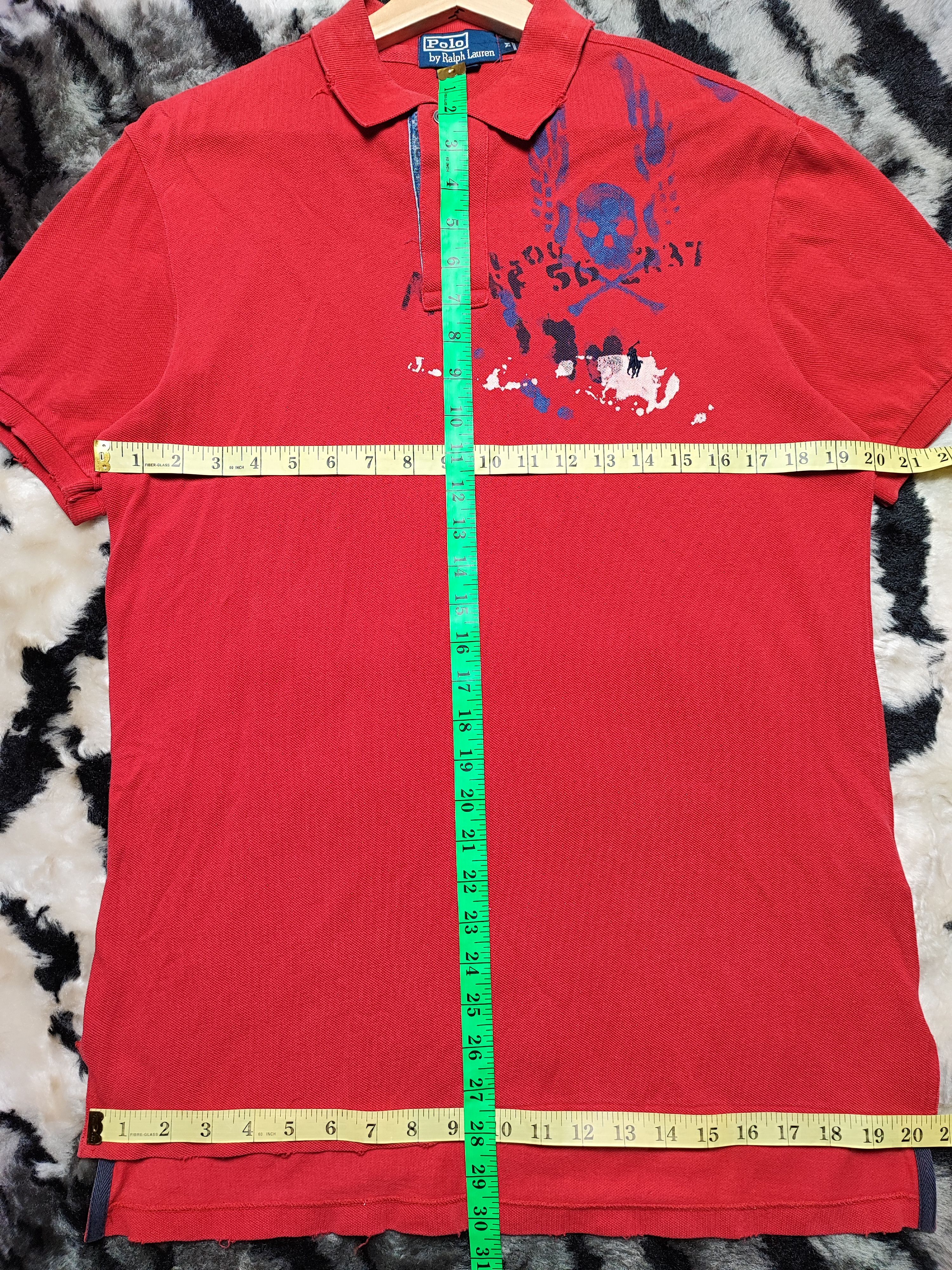 Polo Ralph Lauren Vintage Polo Ralph Lauren Skull Design Red Size US M / EU 48-50 / 2 - 19 Thumbnail