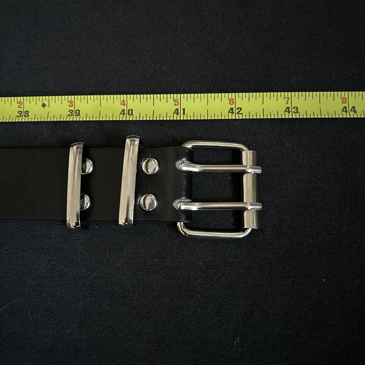 Japanese Brand Y2K 2000s Black Bullet Holes Studded Western Skater Belt Size ONE SIZE - 3 Thumbnail