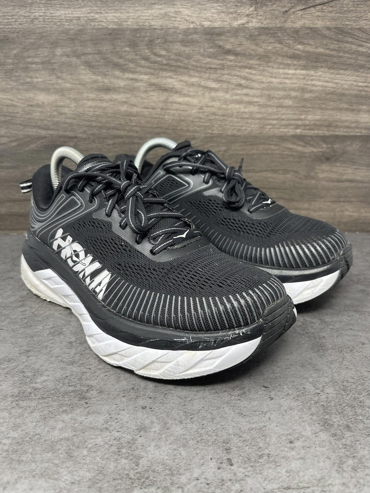 Other HOKA Bondi 7 Shoes Mens Size 8 Black White Sneakers One One Size US 8 / EU 41 - 4 Thumbnail
