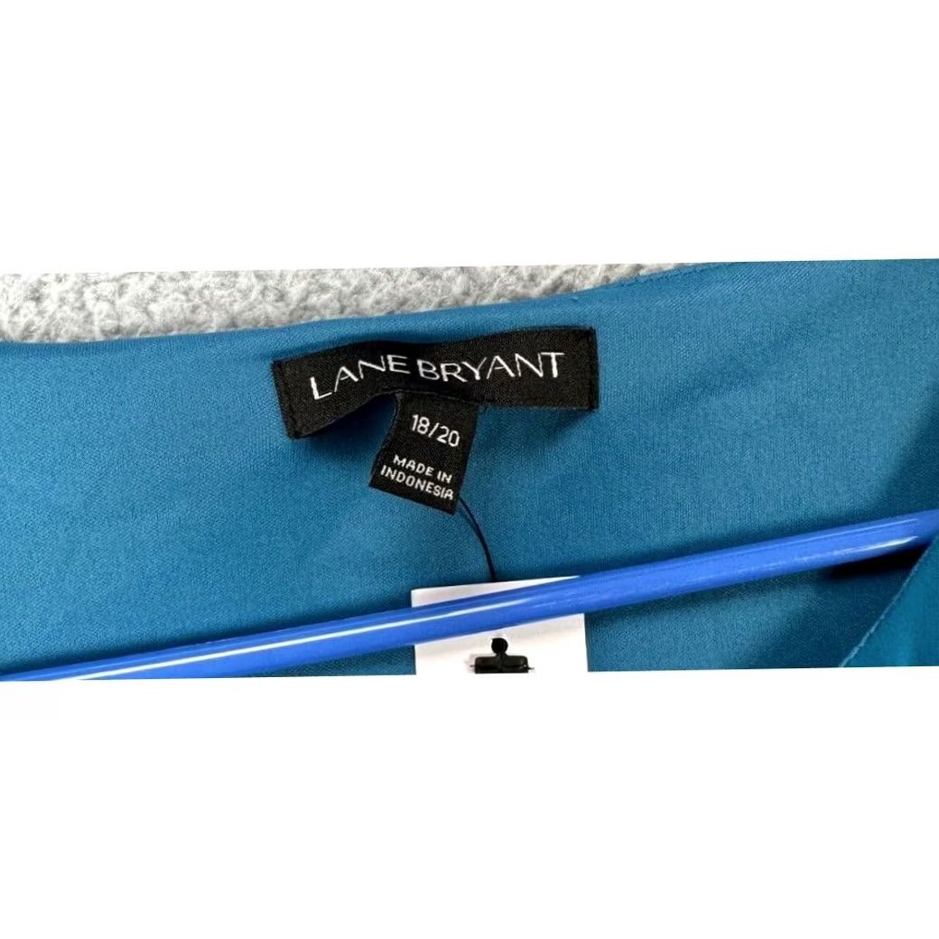 Vintage Lane Bryant Blouse Shirt Womens 18-20 Blue Kimono Sleeve Top Casual Ladies NEW Size XXL / US 16-18 / IT 52-54 - 3 Thumbnail