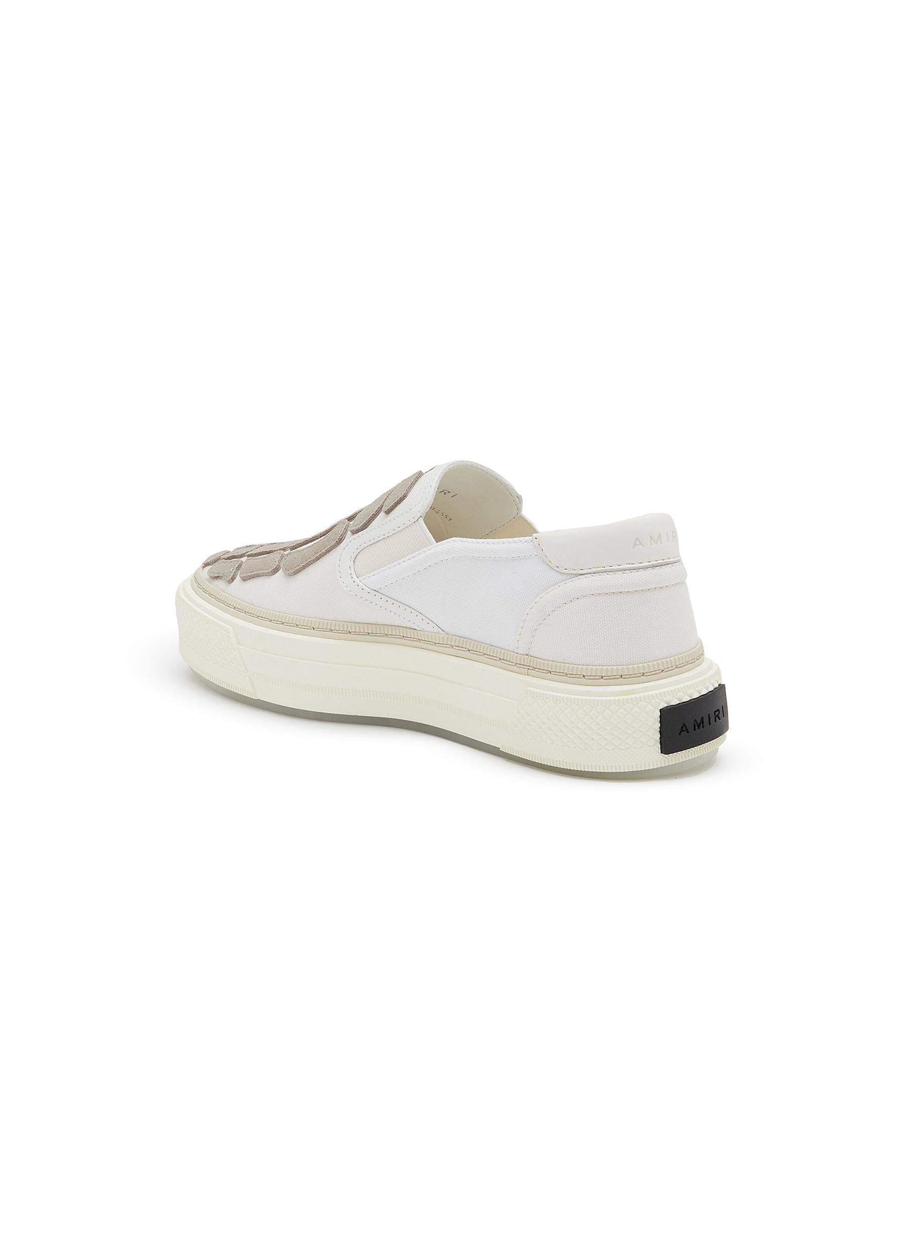 Amiri o1w1db10125 Slip On Sneakers in Beige & Off White Size US 9 / IT 39 - 5 Thumbnail
