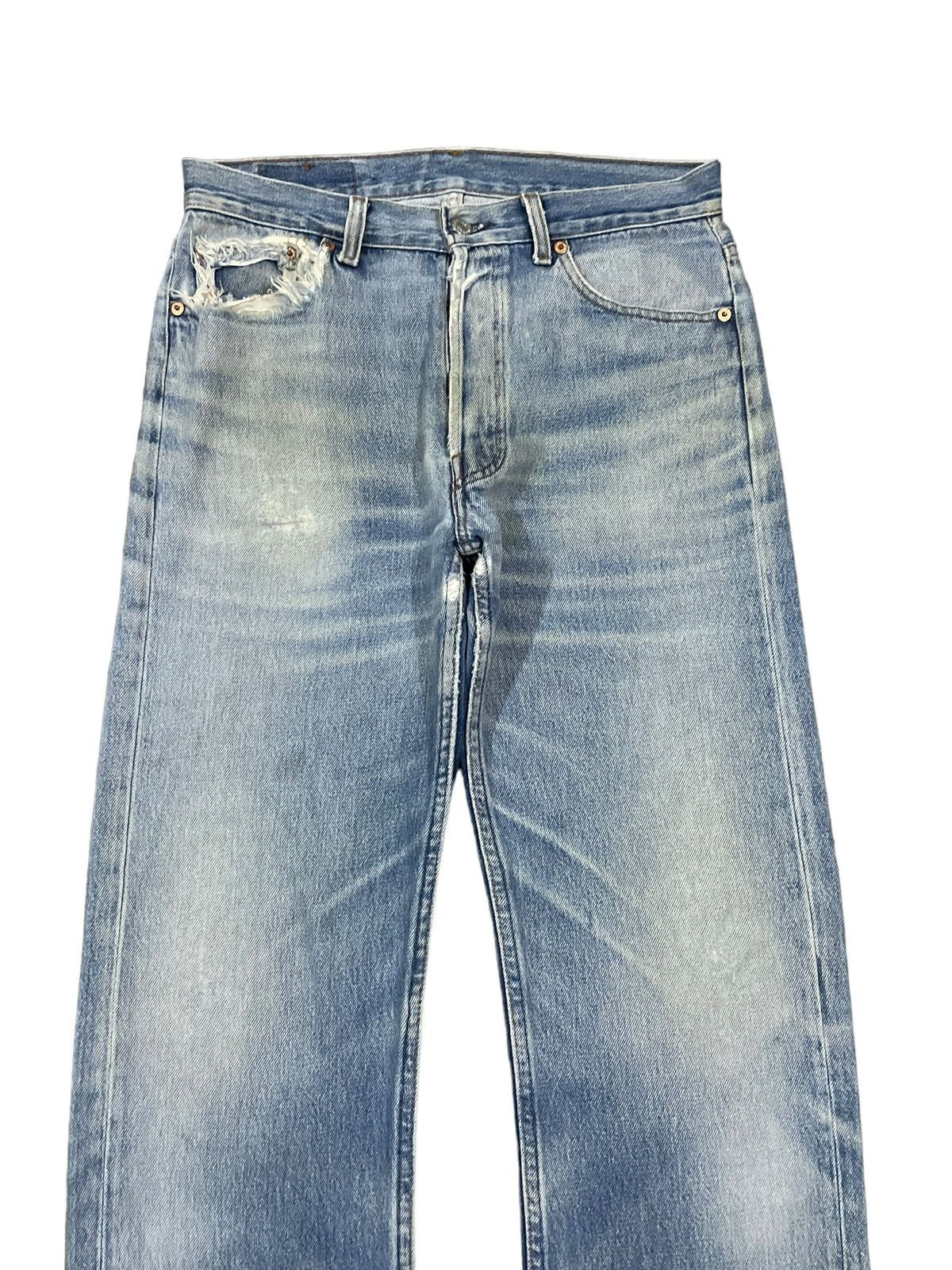 Levi's Vintage Clothing Vintage 90s Levi’s 501 Button Fly Loose Fit Distressed Jeans Size US 31 - 2 Thumbnail