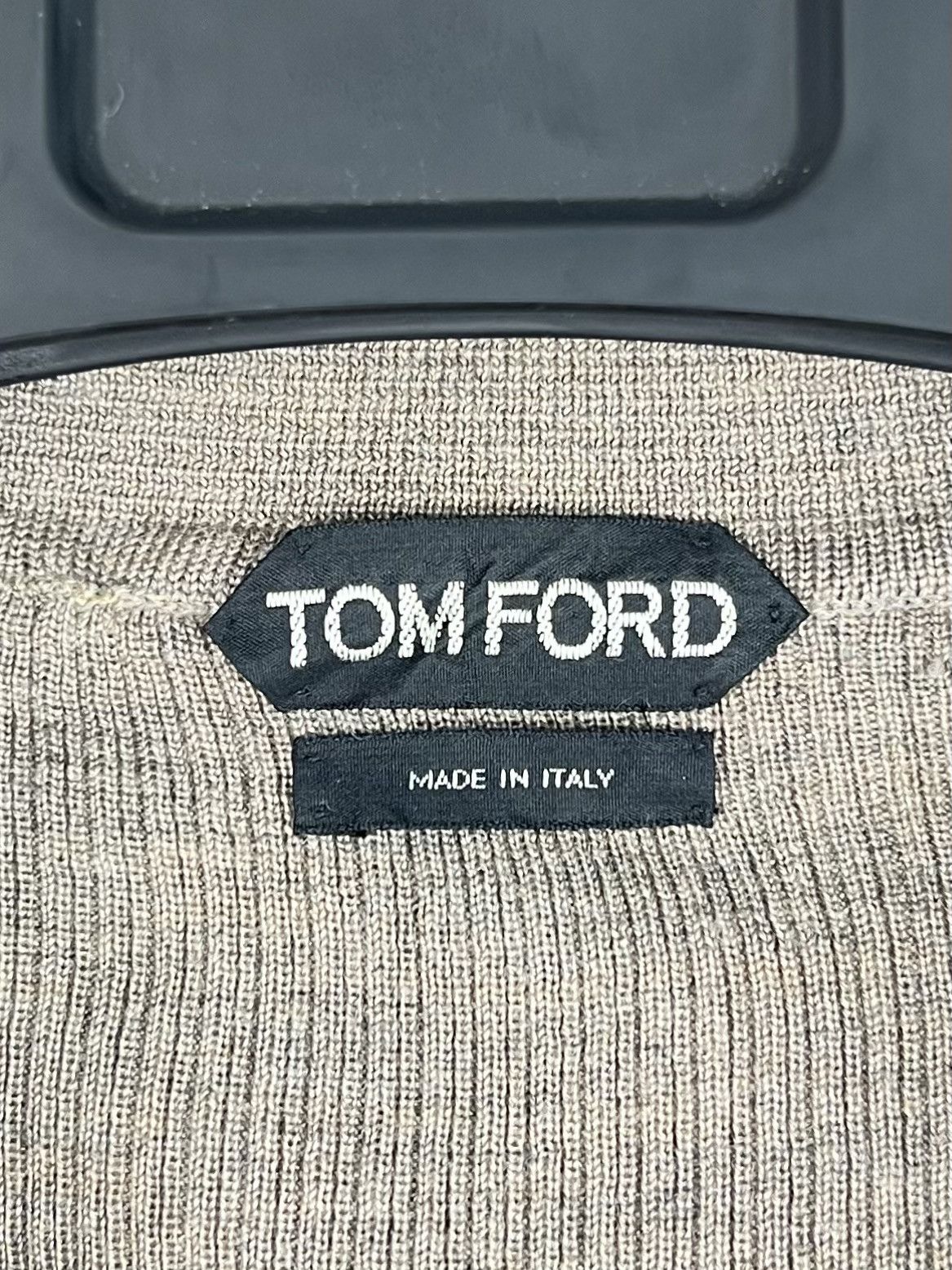Tom Ford TOM FORD Sweater Polo Knit Ribbed Merino Wool Silk Cashmere Size US L / EU 52-54 / 3 - 9 Thumbnail
