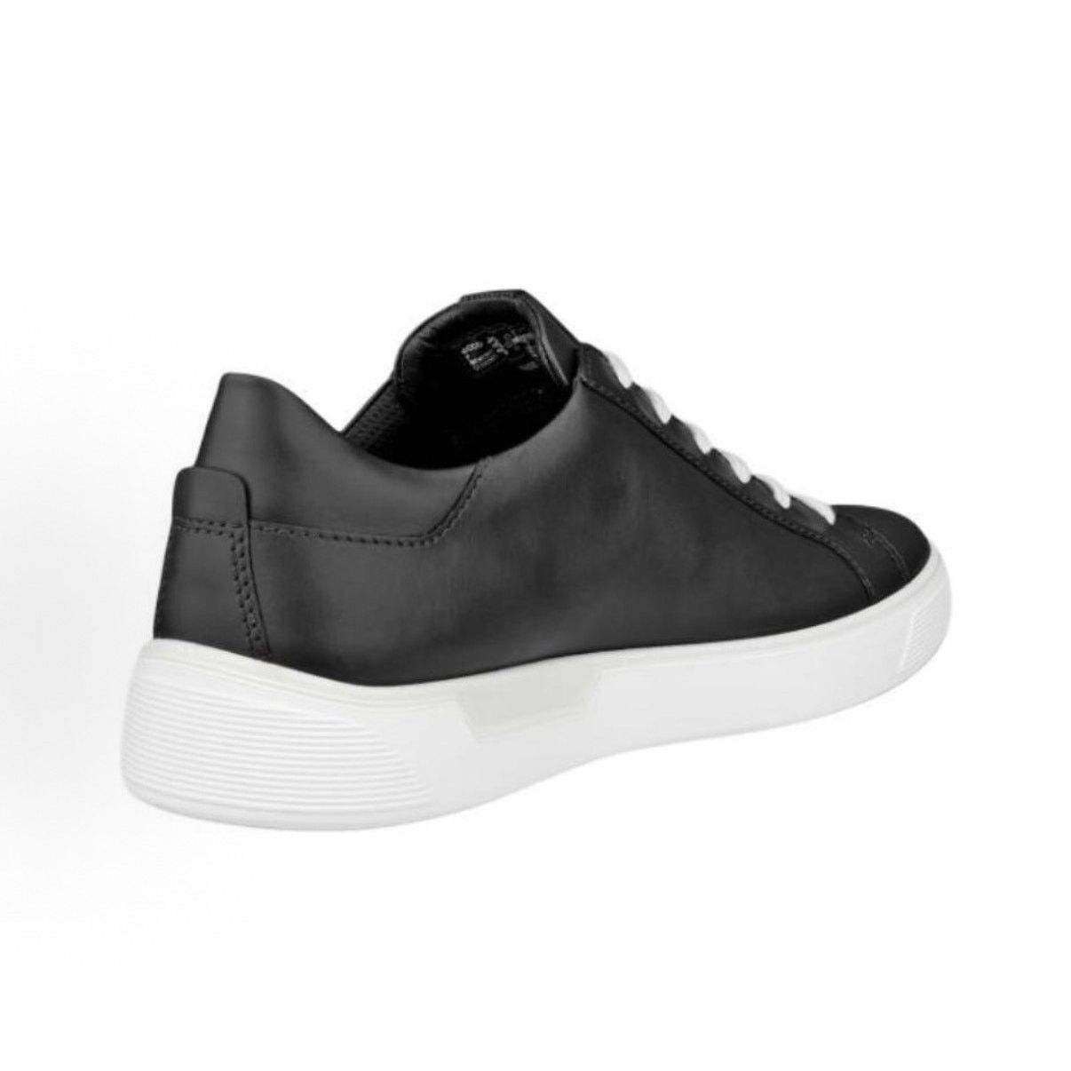 Ecco ECCO MEN'S 46 STREET TRAY BLACK LEATHER SNEAKER LACE UP NIB Size US 12 / EU 45 - 3 Thumbnail