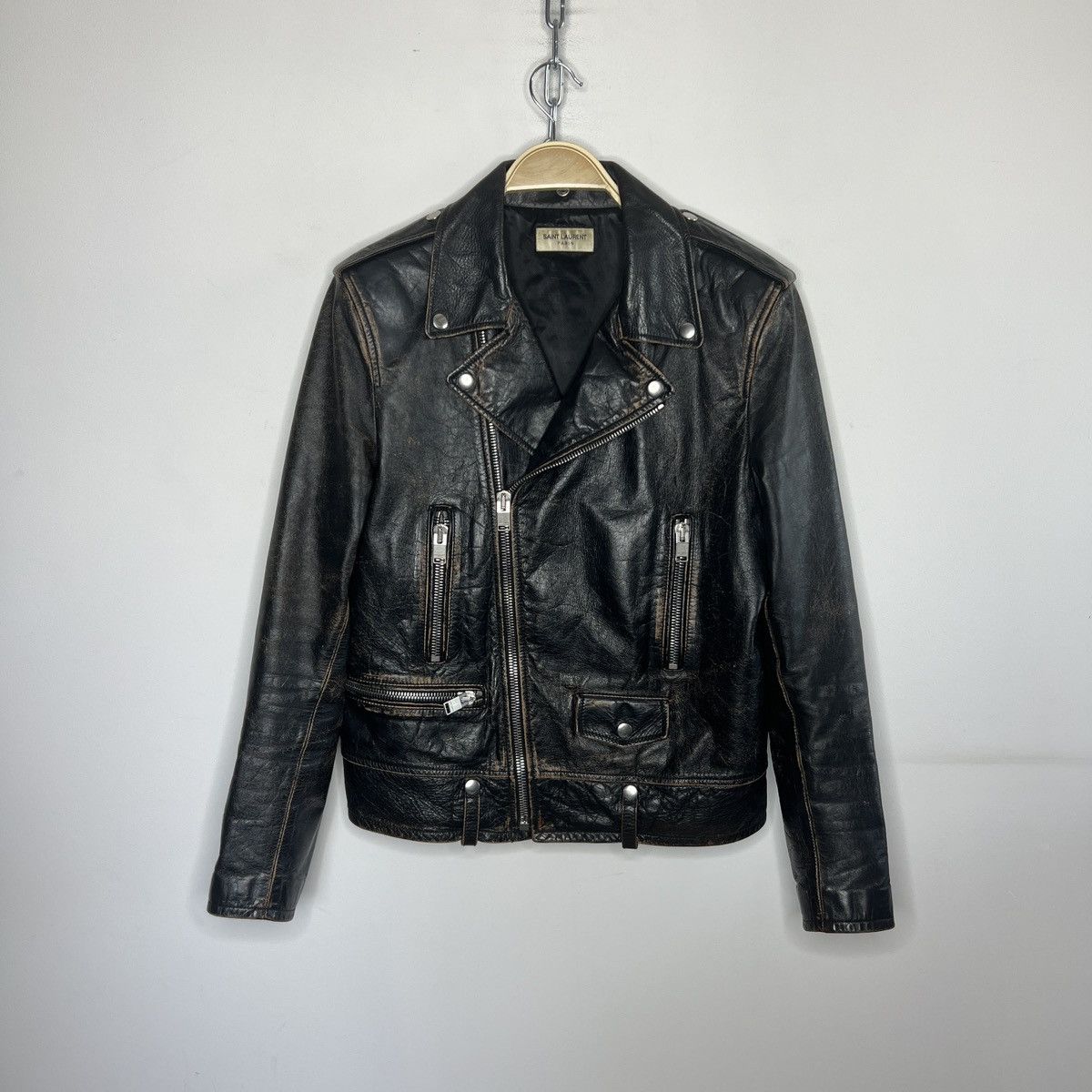 Saint Laurent Paris Saint Laurent anti-smoking leather jacket Size US M / EU 48-50 / 2 - 1 Thumbnail