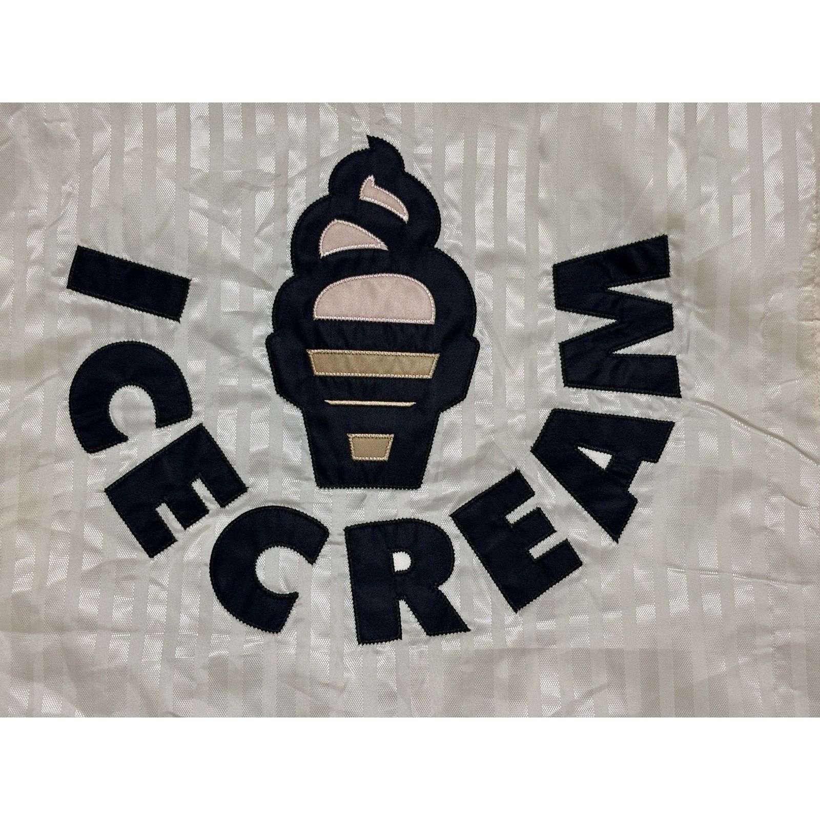 Icecream Ice Cream BBC Satin Varsity Jacket Cream Striped Bomber M Size US M / EU 48-50 / 2 - 16 Thumbnail