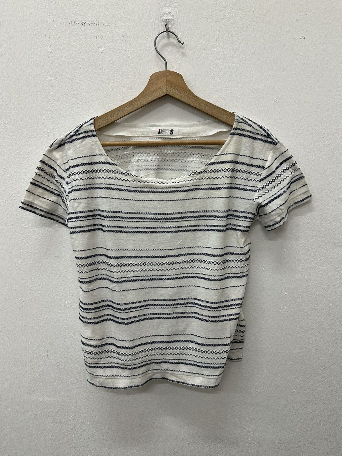 Issey Miyake Vintage IS Tsumori Chisato Issey Miyake Stripe Tee Size US S / EU 44-46 / 1 - 2 Thumbnail
