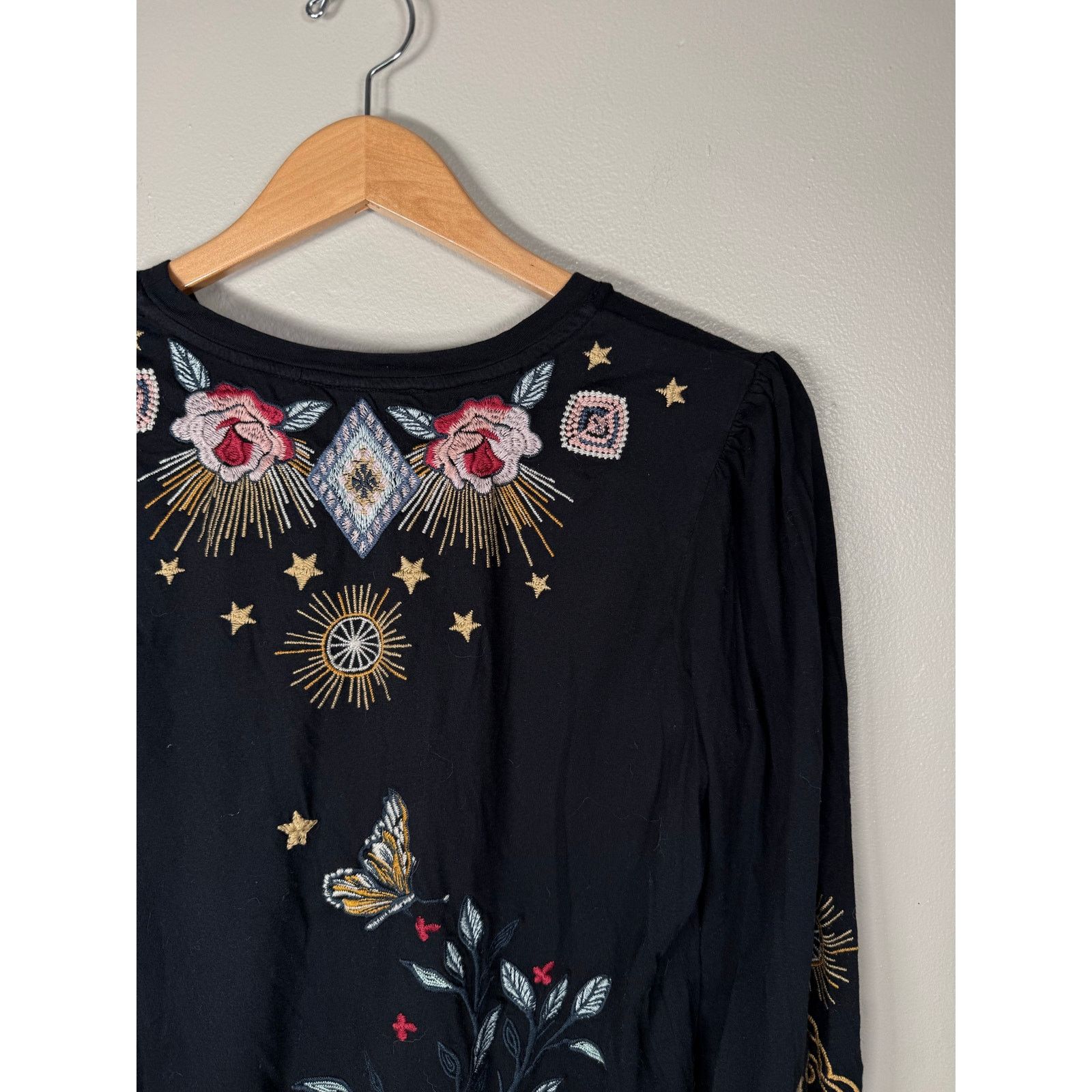 Johnny Was Johnny Was Selah Cuffed Puff Whimsigoth Embroidered Shirt S Size S / US 4 / IT 40 - 8 Thumbnail