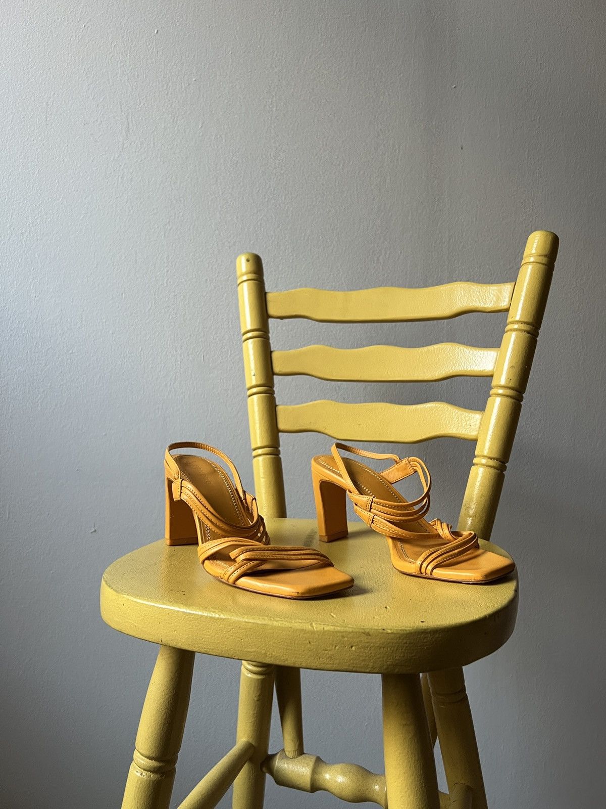 Sandro Sandro Paris Faye Yellow Open Heels Size US 8 / IT 38 - 5 Thumbnail