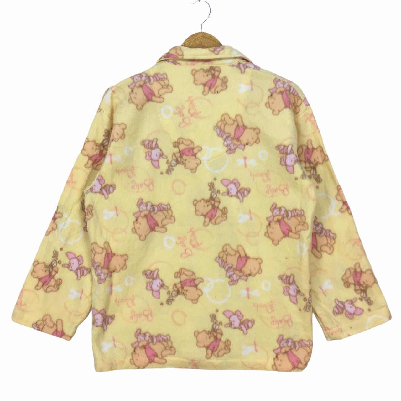 Vintage Vtg DISNEY Baby Pooh Button Up Long Sleeve Fleece Shirt Size M / US 6-8 / IT 42-44 - 3 Thumbnail