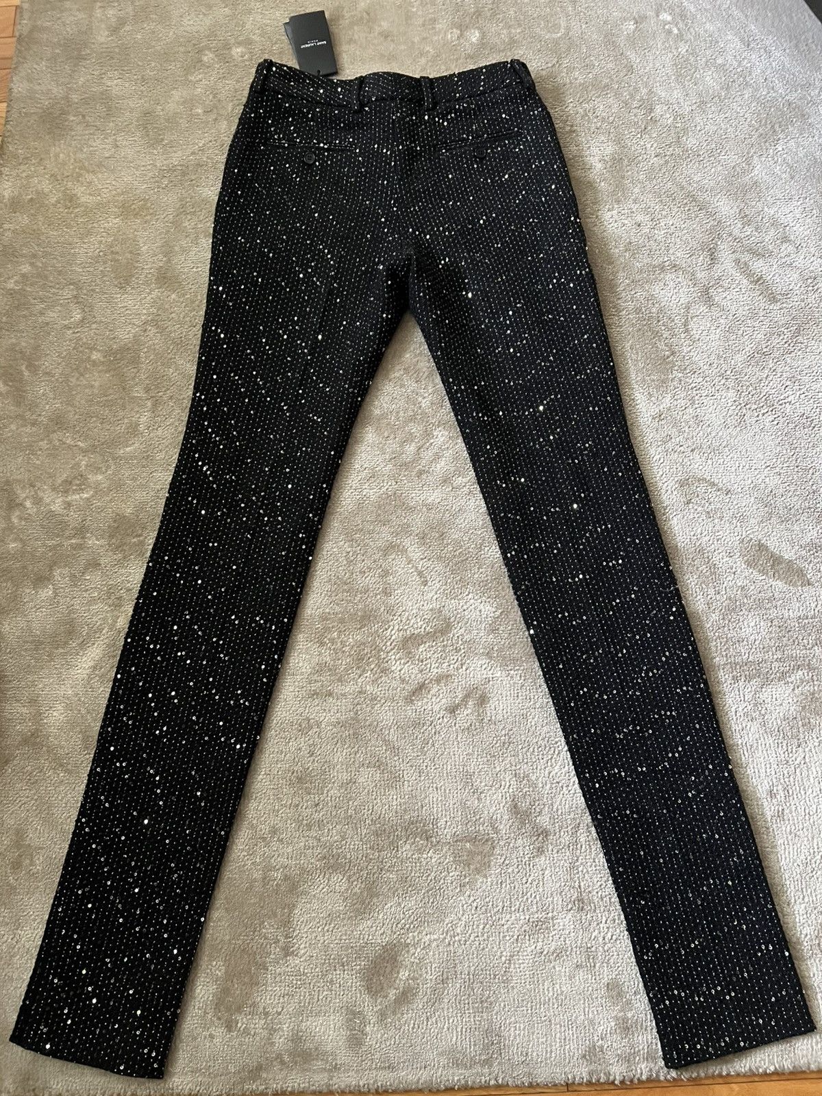Saint Laurent Paris SS/20 Black Sequin Tweed Trousers Size US 30 / EU 46 - 1 Thumbnail