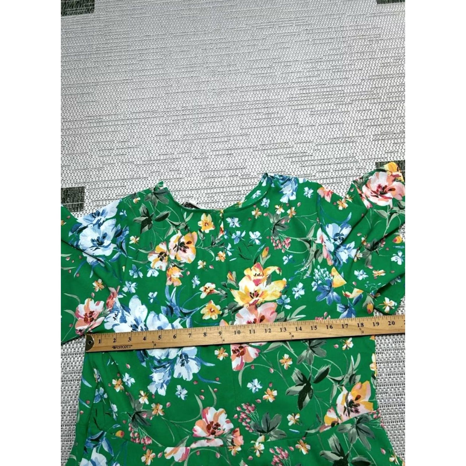Loft Loft Shirt Womens 12 Green Pink Blue Yellow Floral Blouse New Size XL / US 12-14 / IT 48-50 - 6 Thumbnail